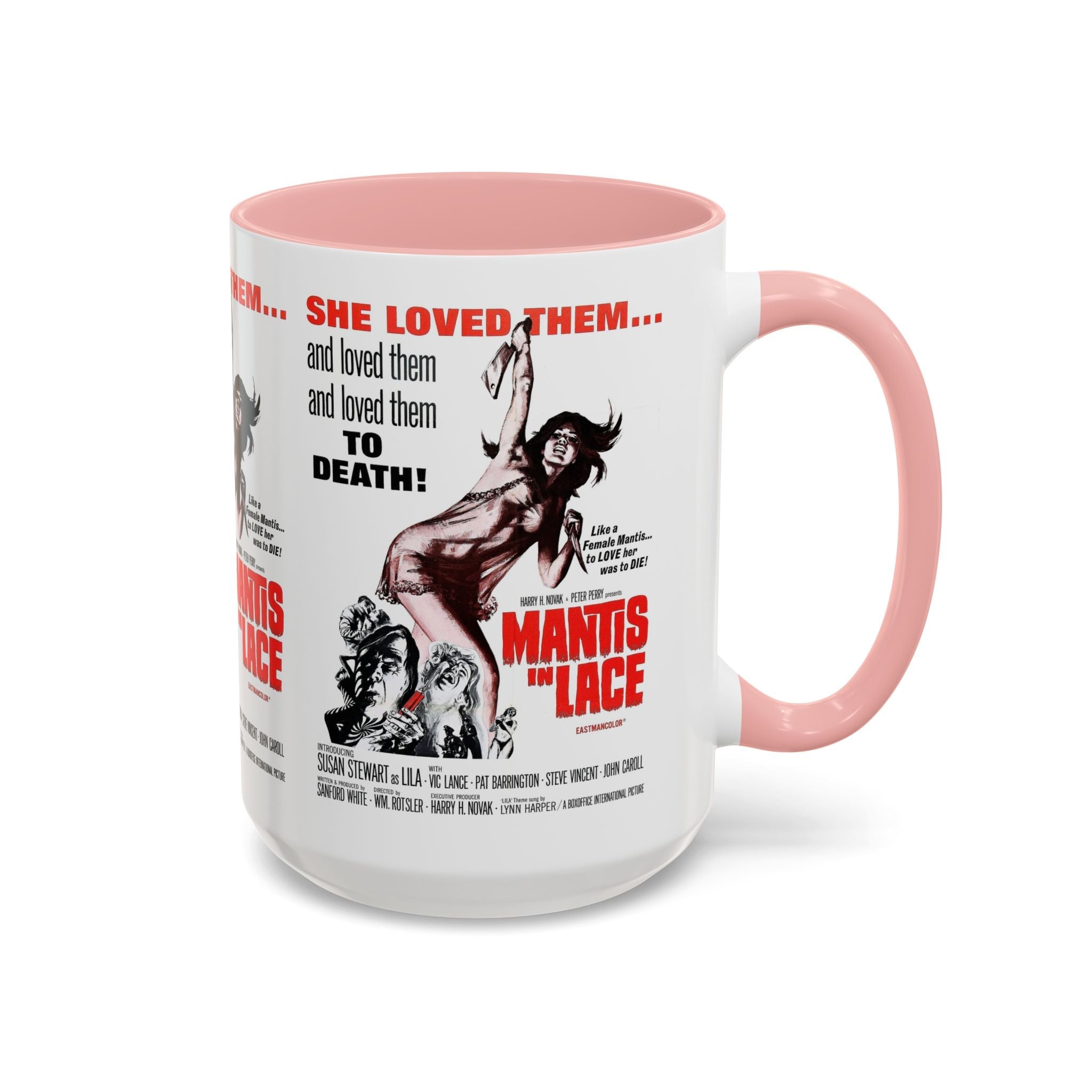 Cult Classic Movie Poster Art Accent Coffee Mug (11, 15oz) - Mantis In Lace 1968 - POPvault