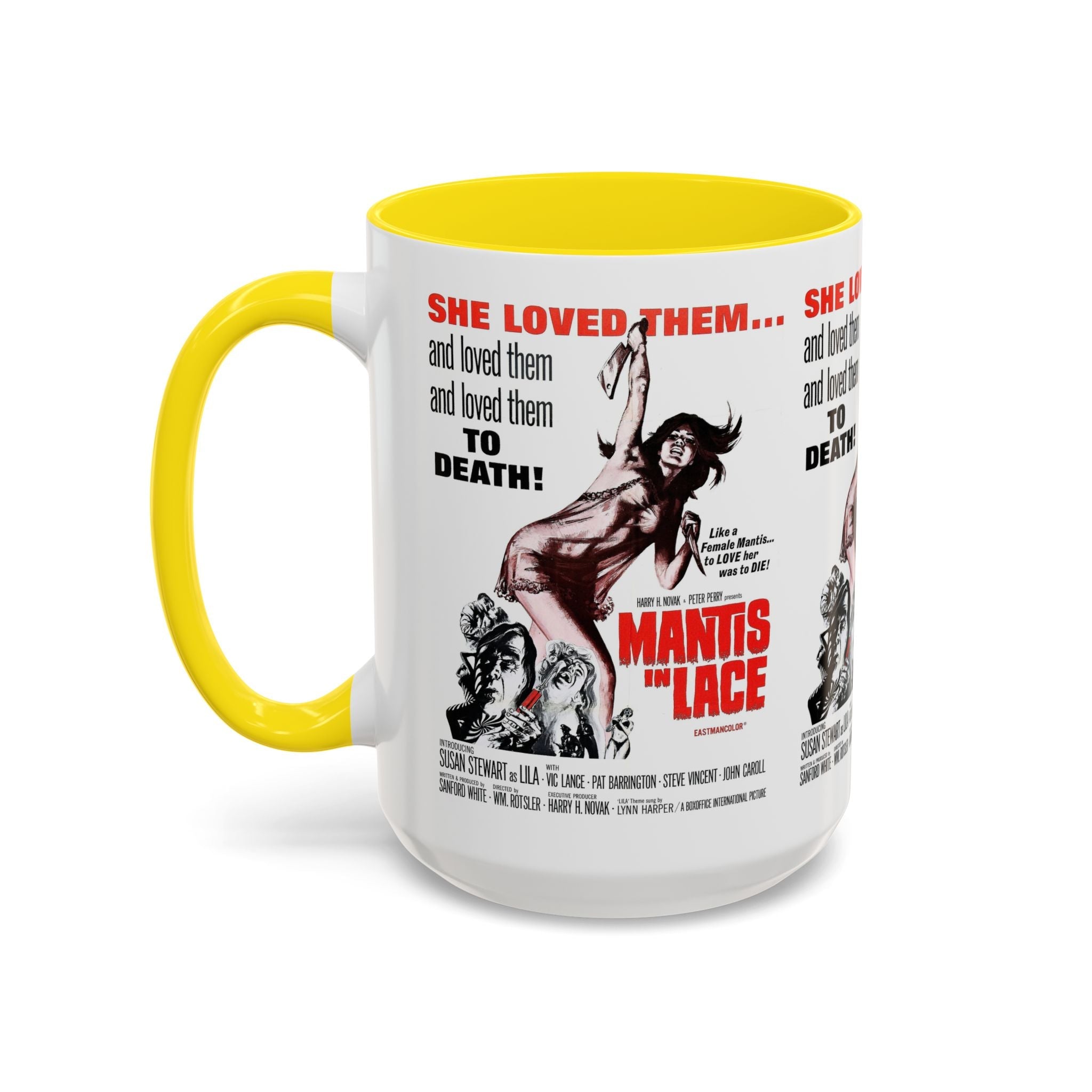Cult Classic Movie Poster Art Accent Coffee Mug (11, 15oz) - Mantis In Lace 1968 - POPvault