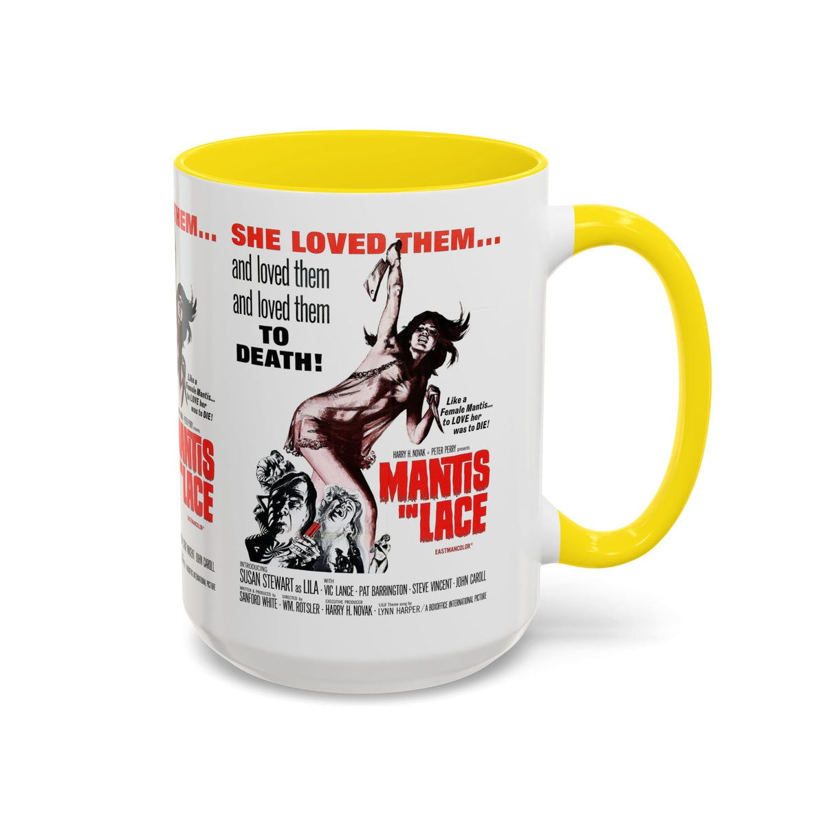 Cult Classic Movie Poster Art Accent Coffee Mug (11, 15oz) - Mantis In Lace 1968 - Mug