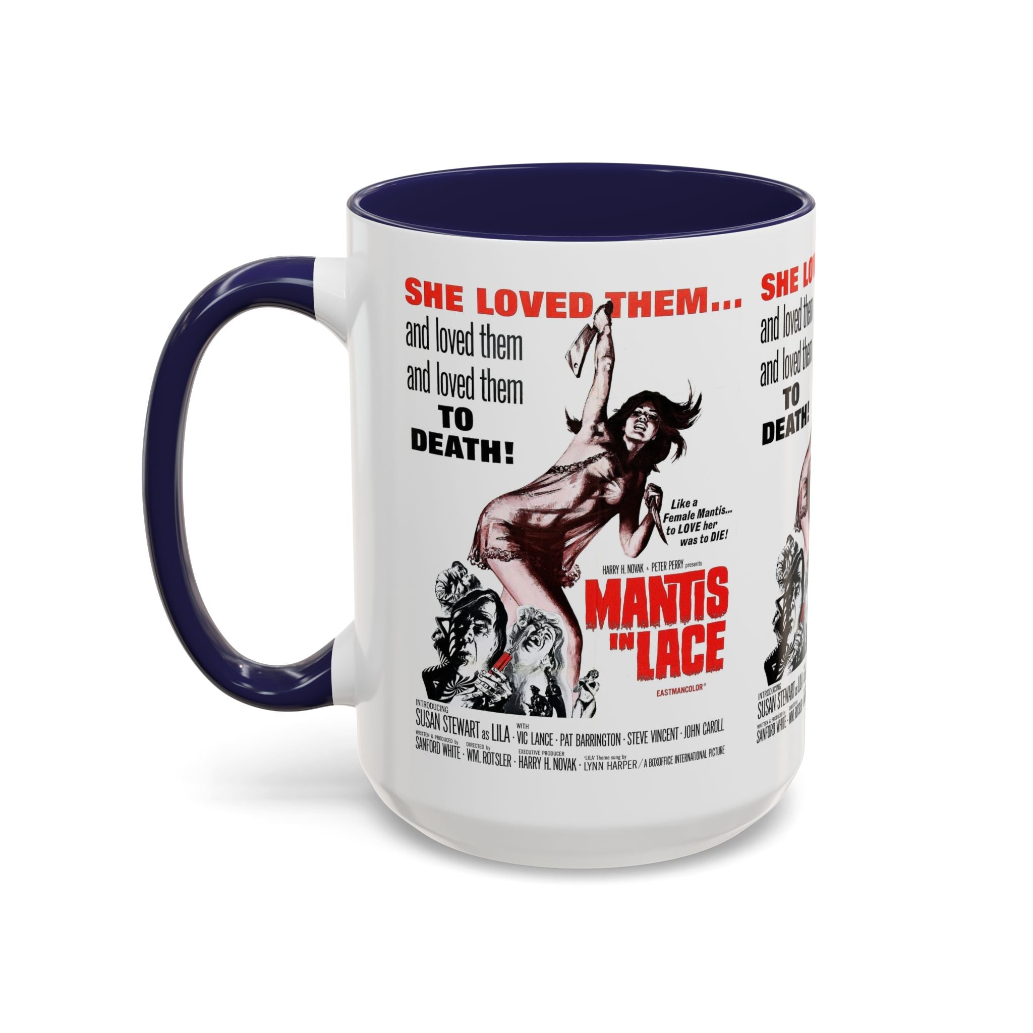 Cult Classic Movie Poster Art Accent Coffee Mug (11, 15oz) - Mantis In Lace 1968 - POPvault