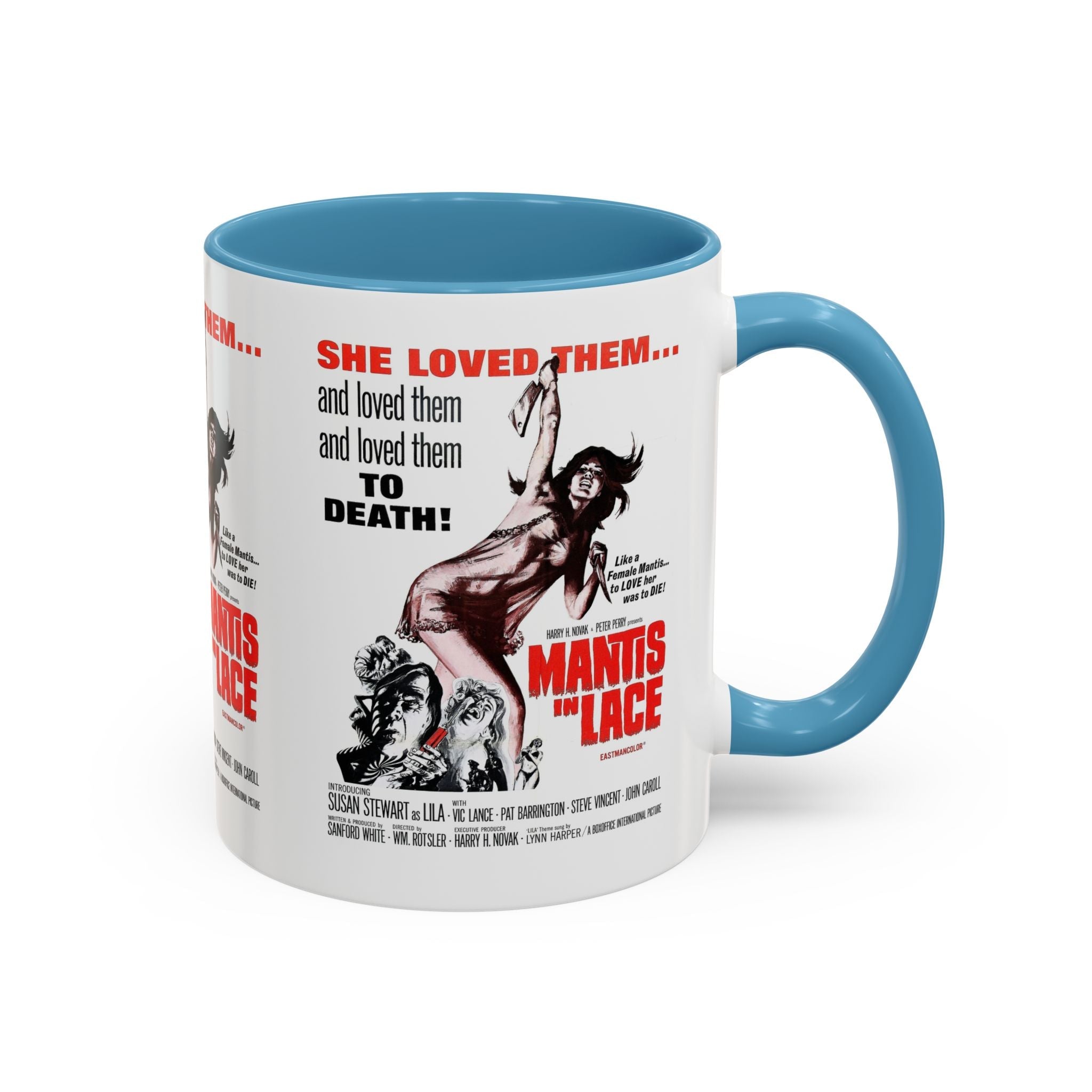 Cult Classic Movie Poster Art Accent Coffee Mug (11, 15oz) - Mantis In Lace 1968 - POPvault
