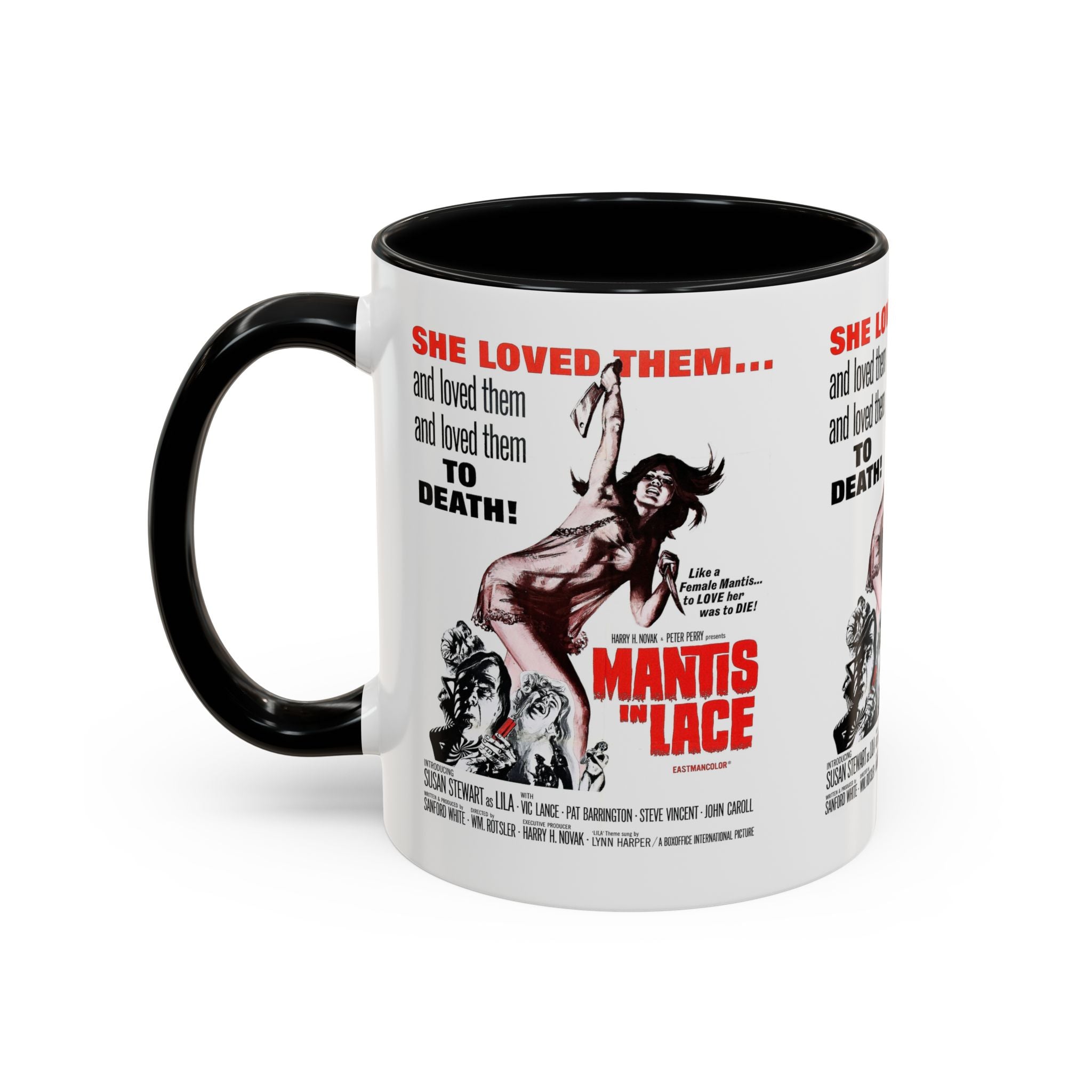 Cult Classic Movie Poster Art Accent Coffee Mug (11, 15oz) - Mantis In Lace 1968 - POPvault