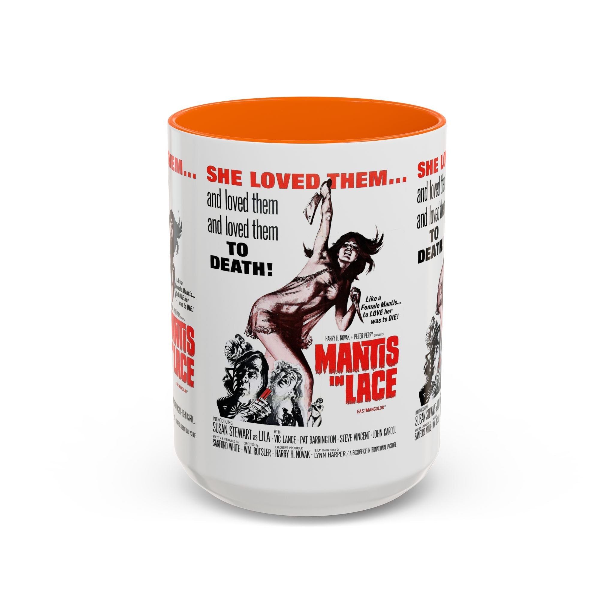 Cult Classic Movie Poster Art Accent Coffee Mug (11, 15oz) - Mantis In Lace 1968 - POPvault