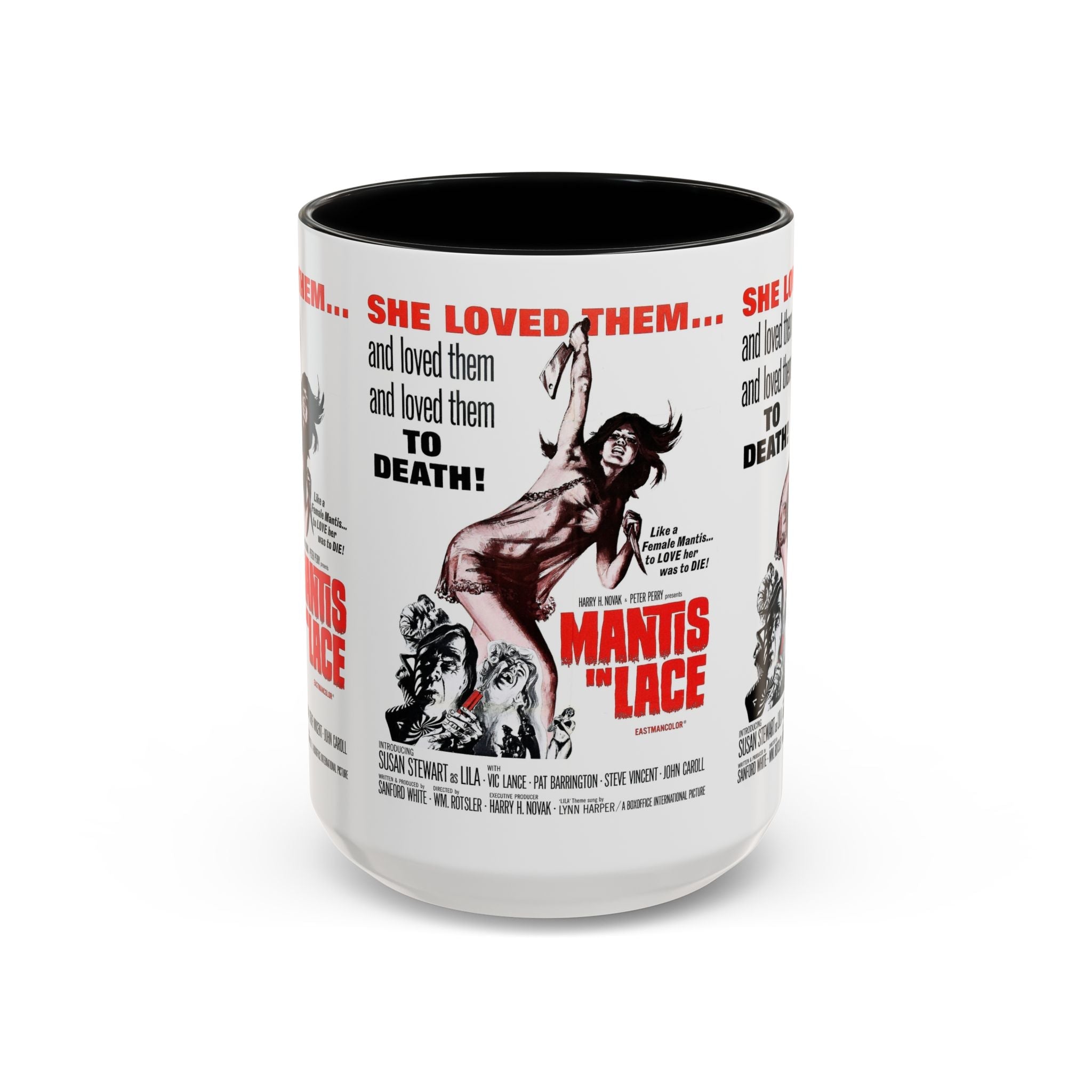 Cult Classic Movie Poster Art Accent Coffee Mug (11, 15oz) - Mantis In Lace 1968 - POPvault