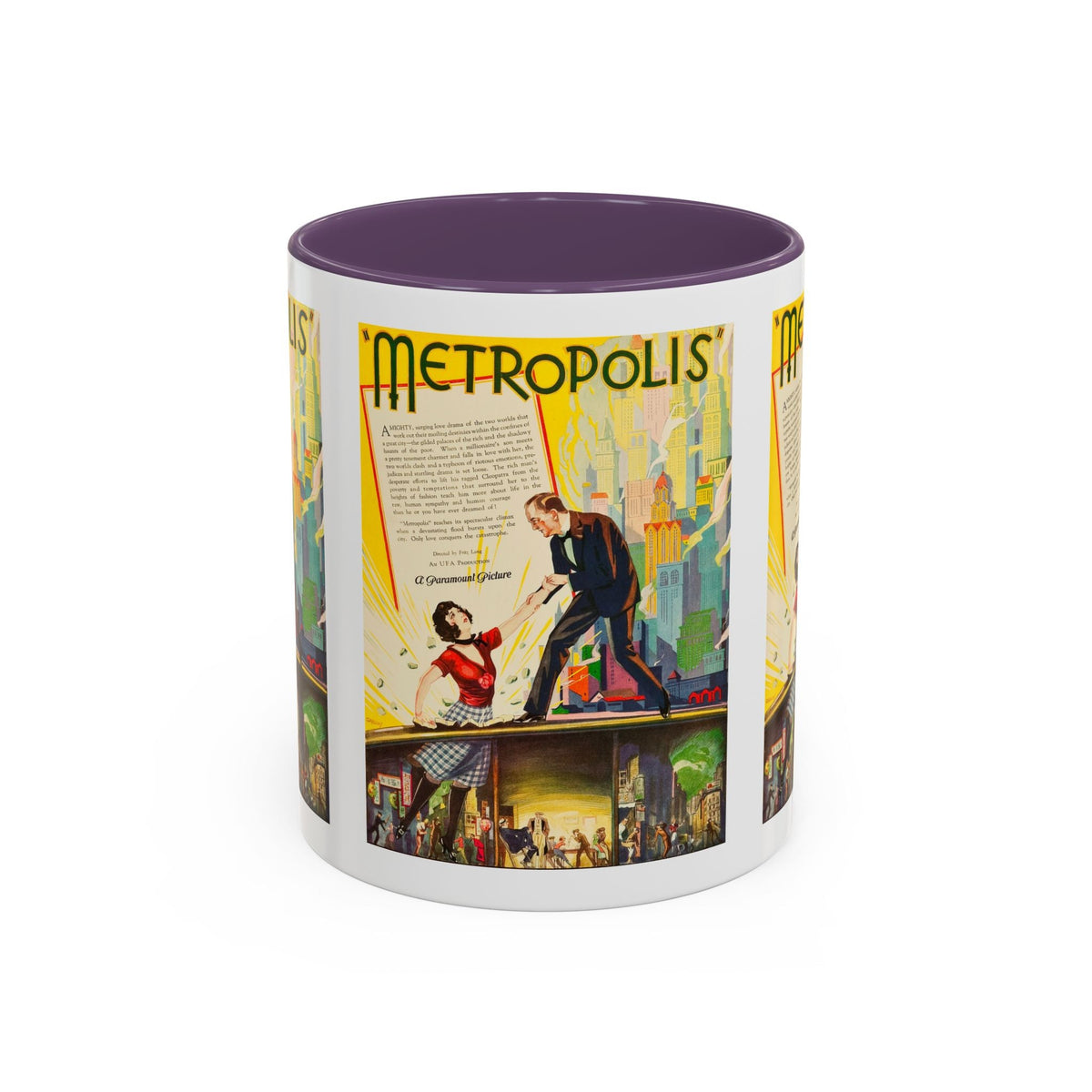Cult Classic Movie Poster Art Accent Coffee Mug (11, 15oz) - Metropolis U.S. Version 1927 - Mug