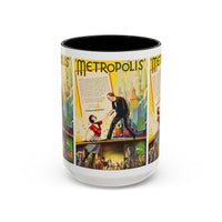 Cult Classic Movie Poster Art Accent Coffee Mug (11, 15oz) - Metropolis U.S. Version 1927 - Mug