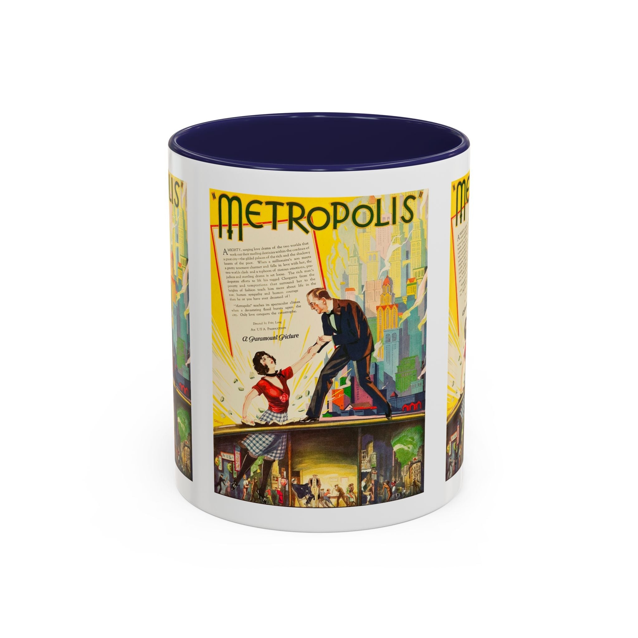 Cult Classic Movie Poster Art Accent Coffee Mug (11, 15oz) - Metropolis U.S. Version 1927 - POPvault