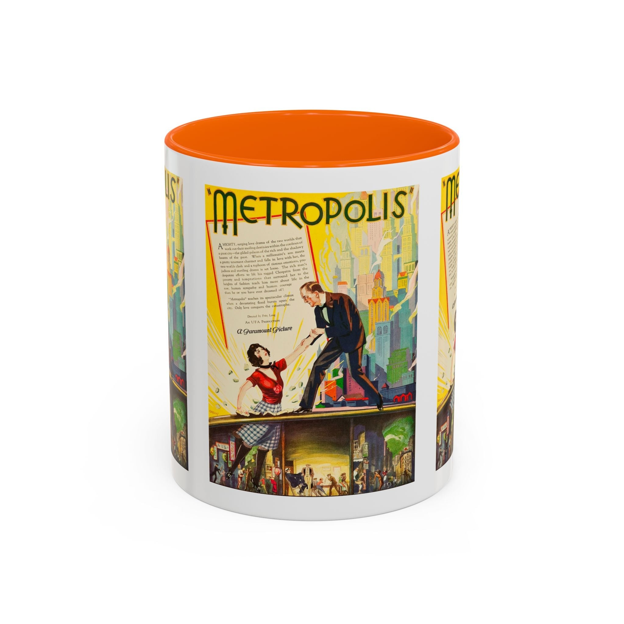 Cult Classic Movie Poster Art Accent Coffee Mug (11, 15oz) - Metropolis U.S. Version 1927 - POPvault