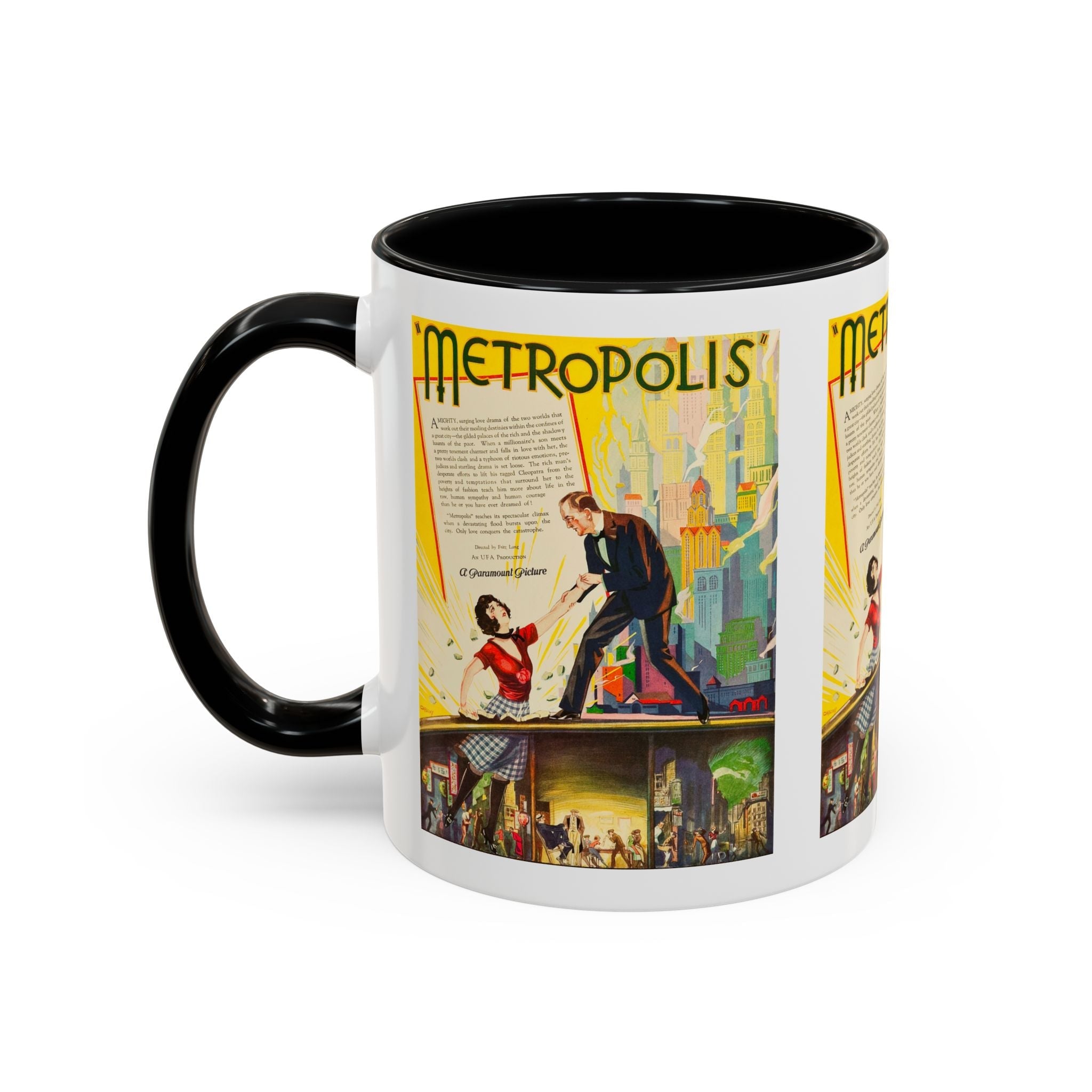 Cult Classic Movie Poster Art Accent Coffee Mug (11, 15oz) - Metropolis U.S. Version 1927 - POPvault