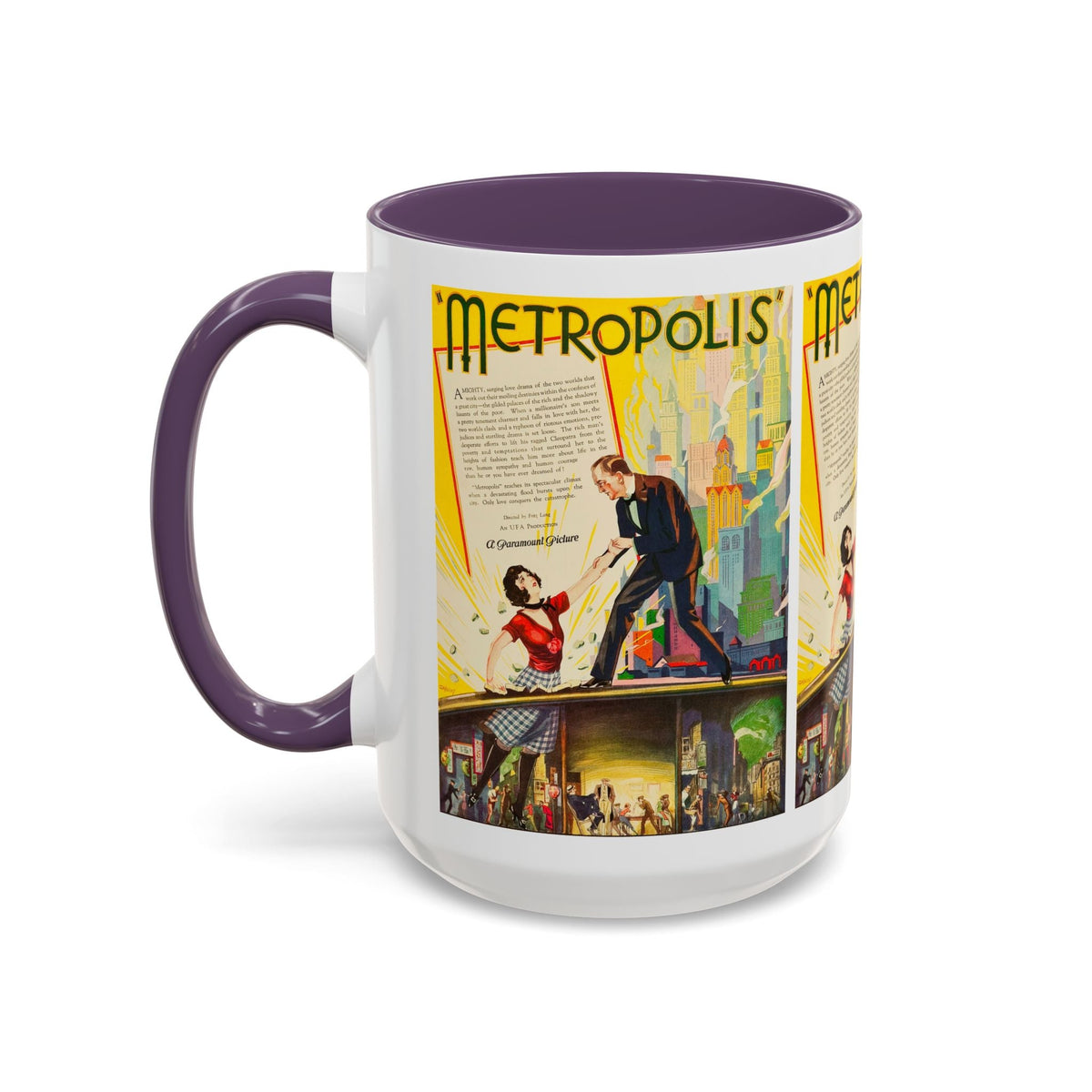 Cult Classic Movie Poster Art Accent Coffee Mug (11, 15oz) - Metropolis U.S. Version 1927 - Mug