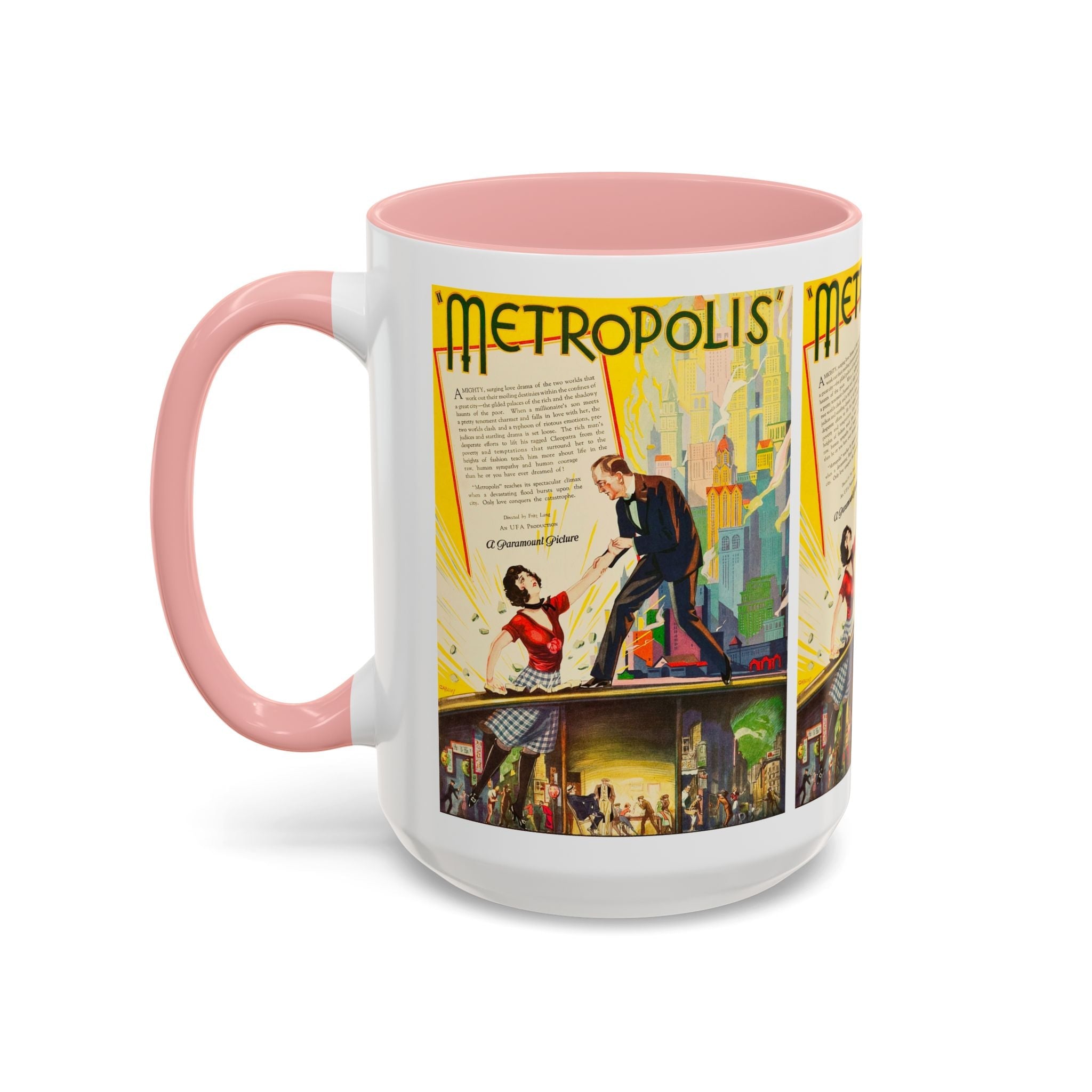 Cult Classic Movie Poster Art Accent Coffee Mug (11, 15oz) - Metropolis U.S. Version 1927 - POPvault