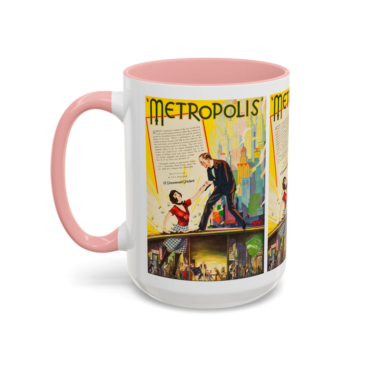Cult Classic Movie Poster Art Accent Coffee Mug (11, 15oz) - Metropolis U.S. Version 1927 - Mug