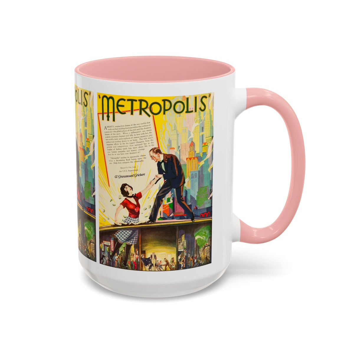 Cult Classic Movie Poster Art Accent Coffee Mug (11, 15oz) - Metropolis U.S. Version 1927 - Mug