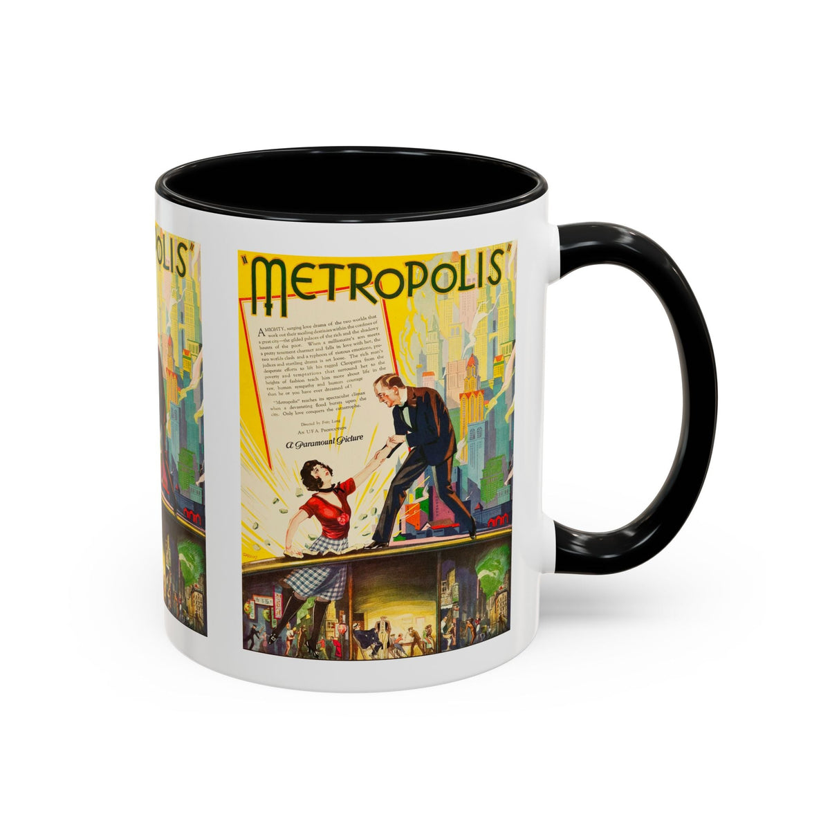 Cult Classic Movie Poster Art Accent Coffee Mug (11, 15oz) - Metropolis U.S. Version 1927 - Mug