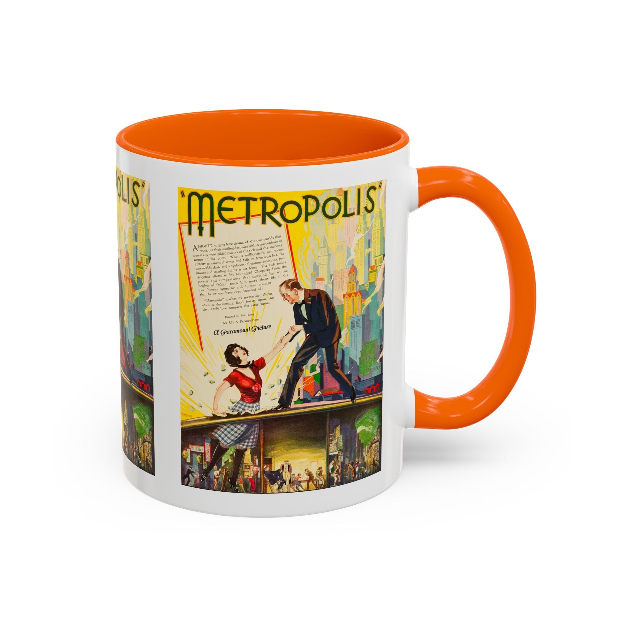 Cult Classic Movie Poster Art Accent Coffee Mug (11, 15oz) - Metropolis U.S. Version 1927 - POPvault