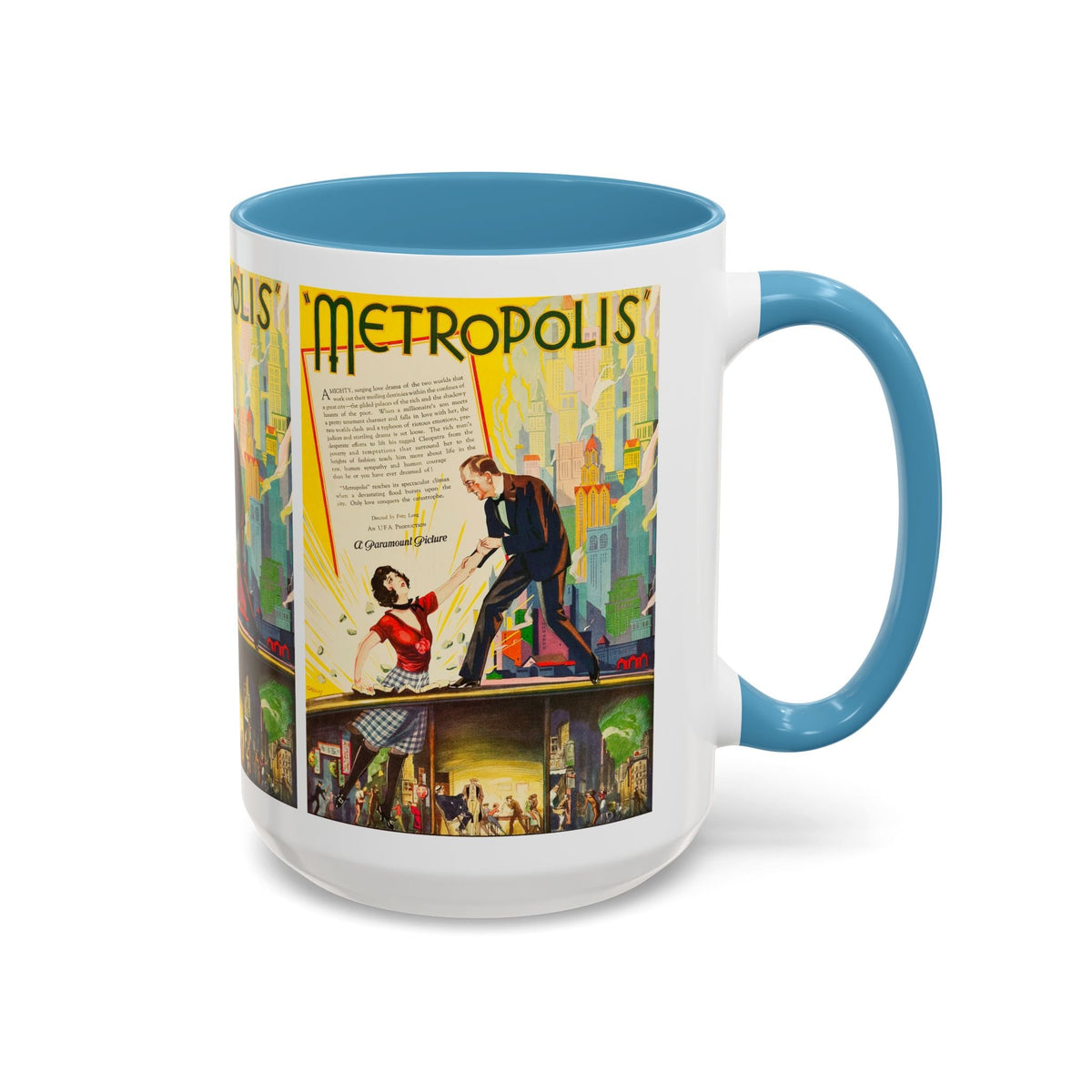 Cult Classic Movie Poster Art Accent Coffee Mug (11, 15oz) - Metropolis U.S. Version 1927 - Mug