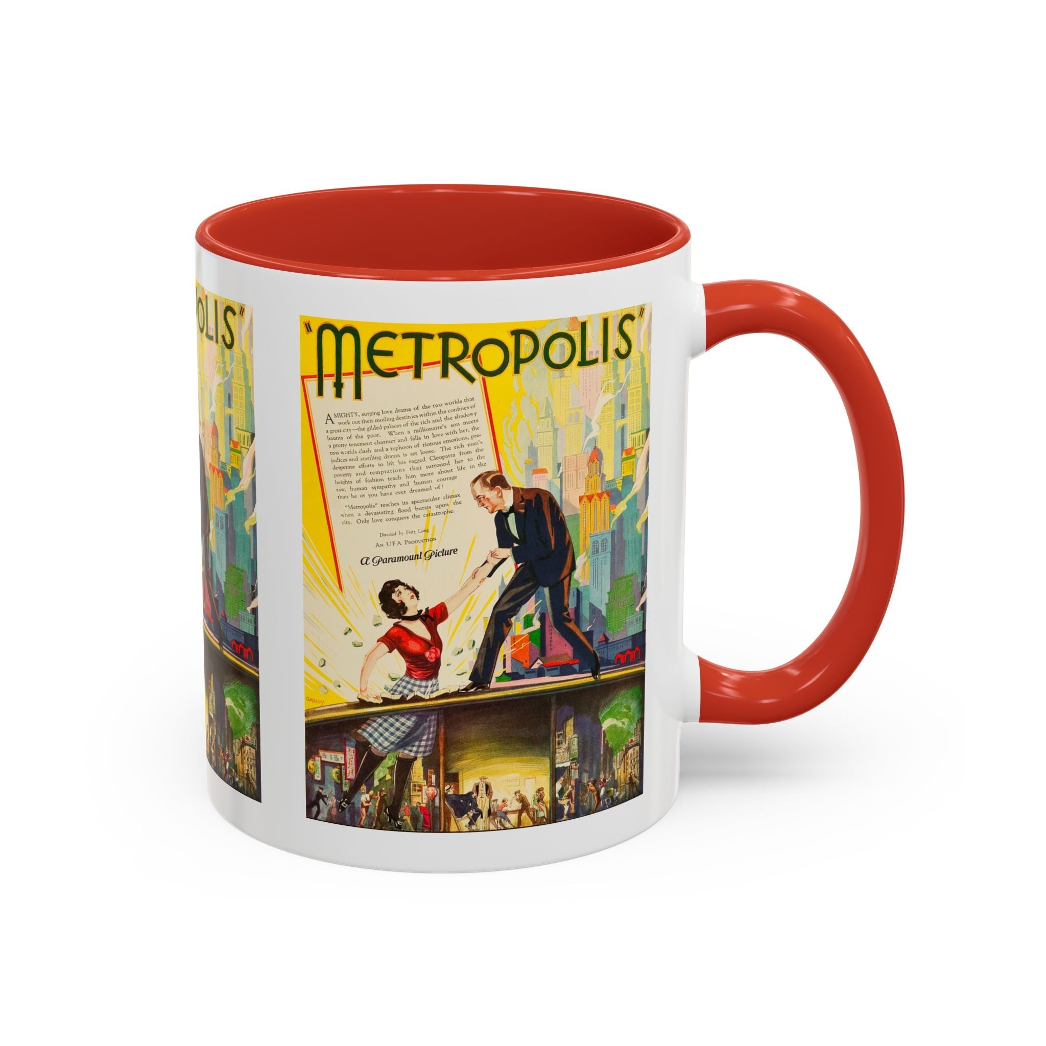 Cult Classic Movie Poster Art Accent Coffee Mug (11, 15oz) - Metropolis U.S. Version 1927 - POPvault