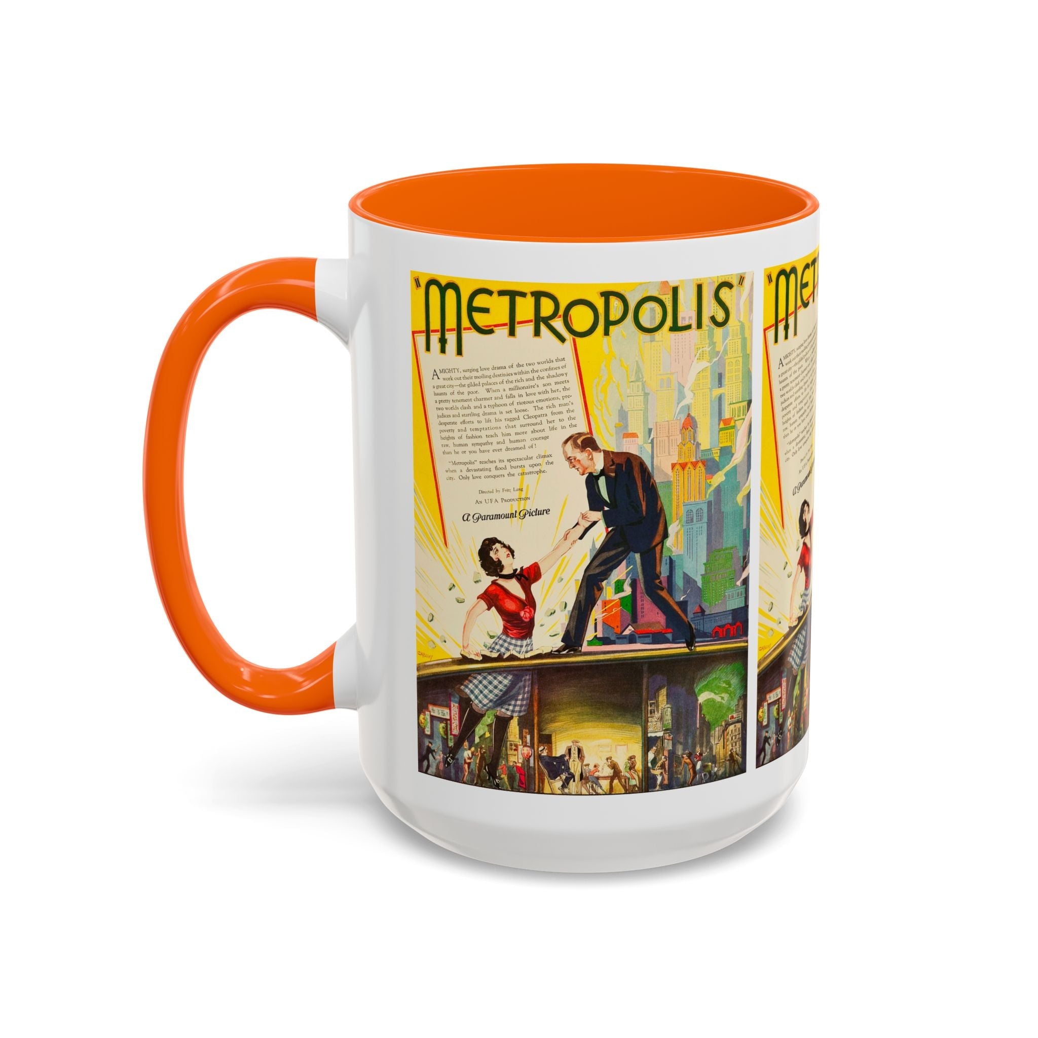 Cult Classic Movie Poster Art Accent Coffee Mug (11, 15oz) - Metropolis U.S. Version 1927 - POPvault