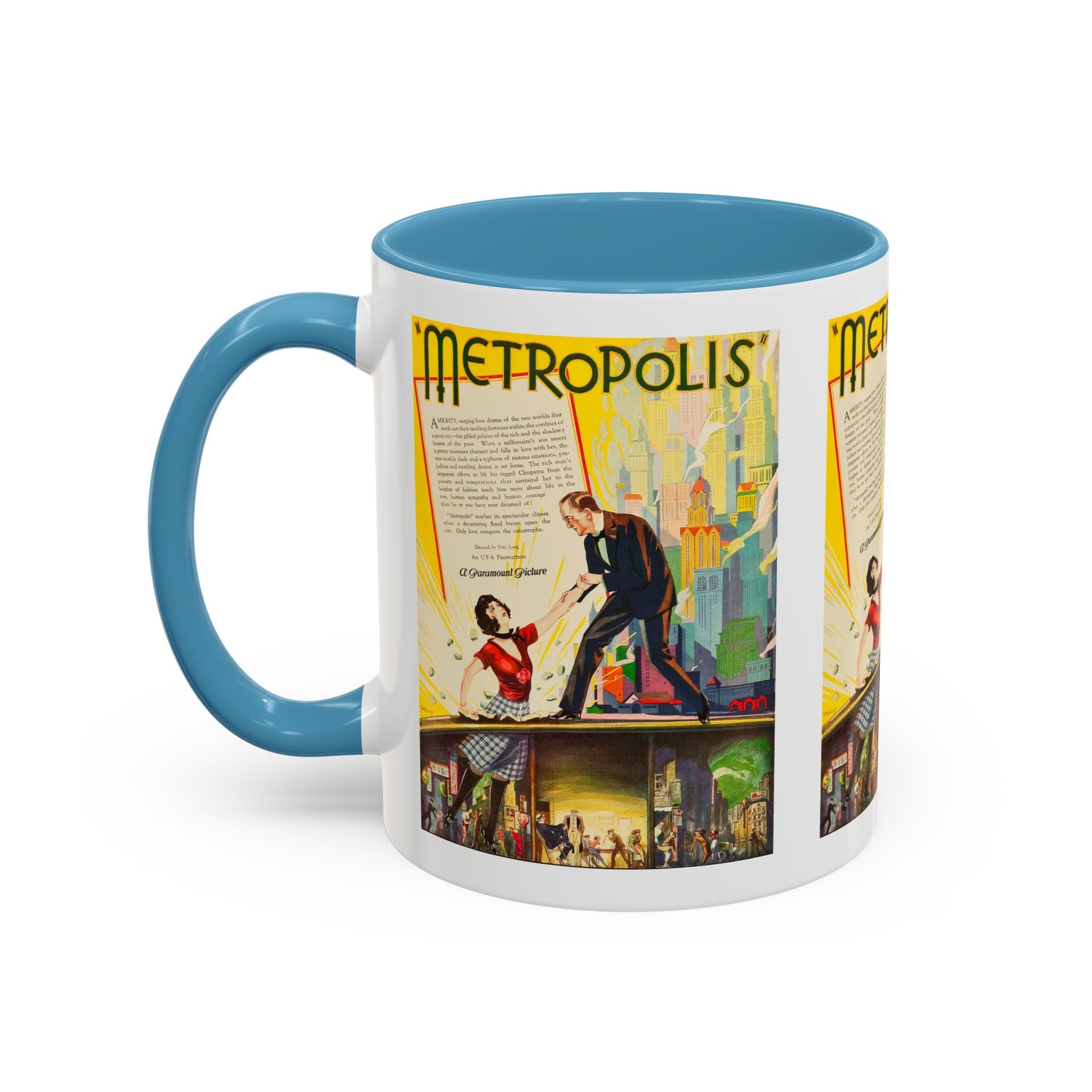 Cult Classic Movie Poster Art Accent Coffee Mug (11, 15oz) - Metropolis U.S. Version 1927 - POPvault