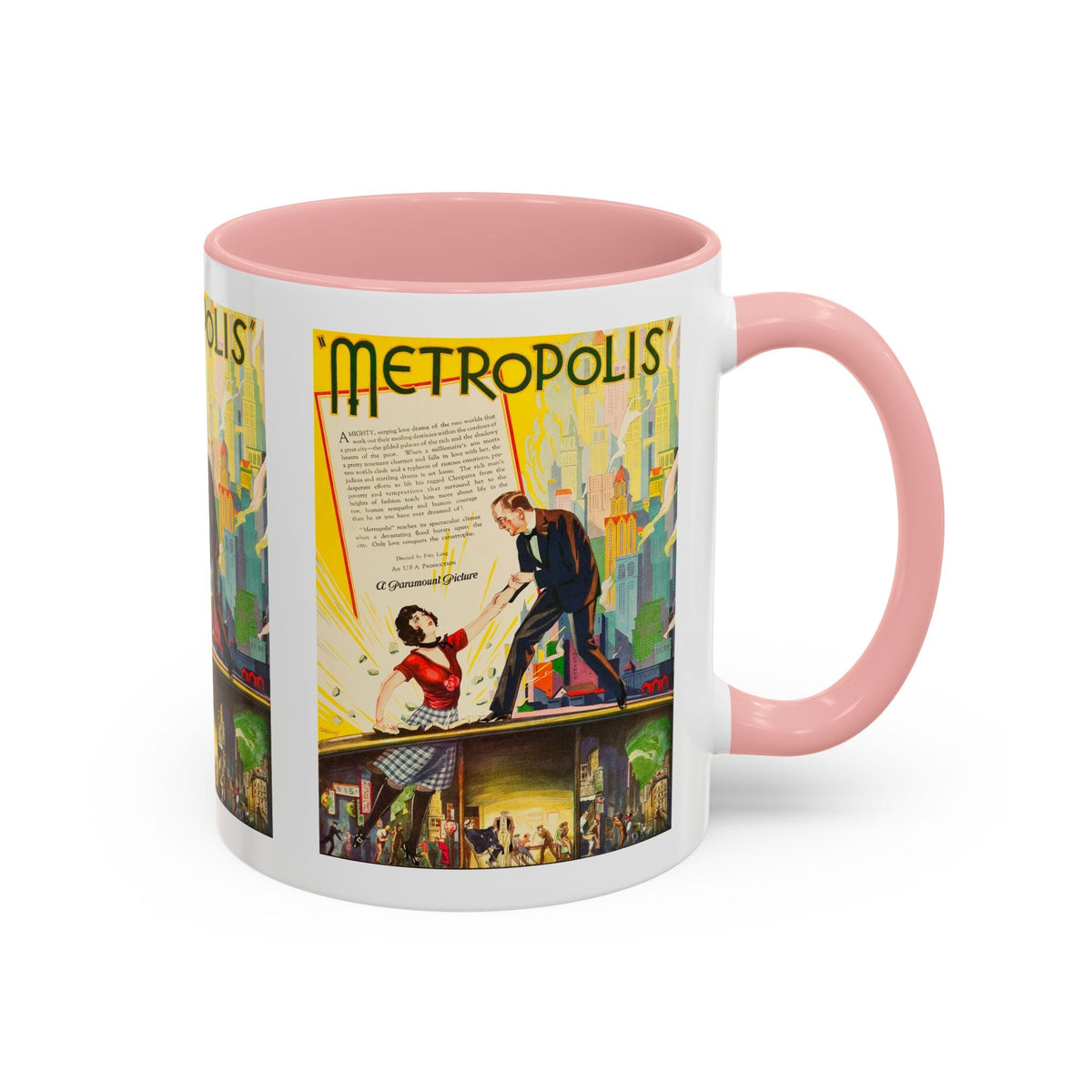 Cult Classic Movie Poster Art Accent Coffee Mug (11, 15oz) - Metropolis U.S. Version 1927 - Mug
