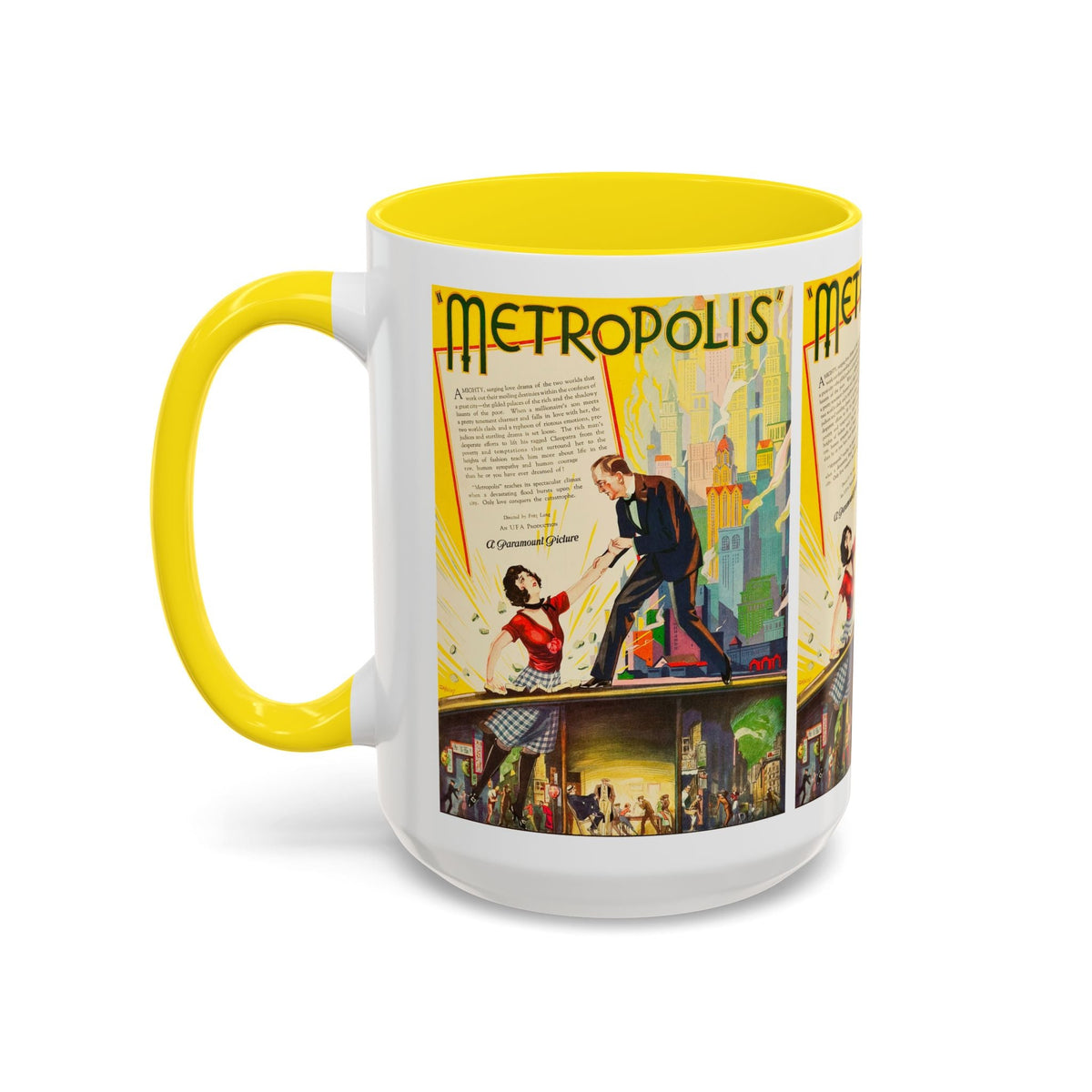 Cult Classic Movie Poster Art Accent Coffee Mug (11, 15oz) - Metropolis U.S. Version 1927 - Mug