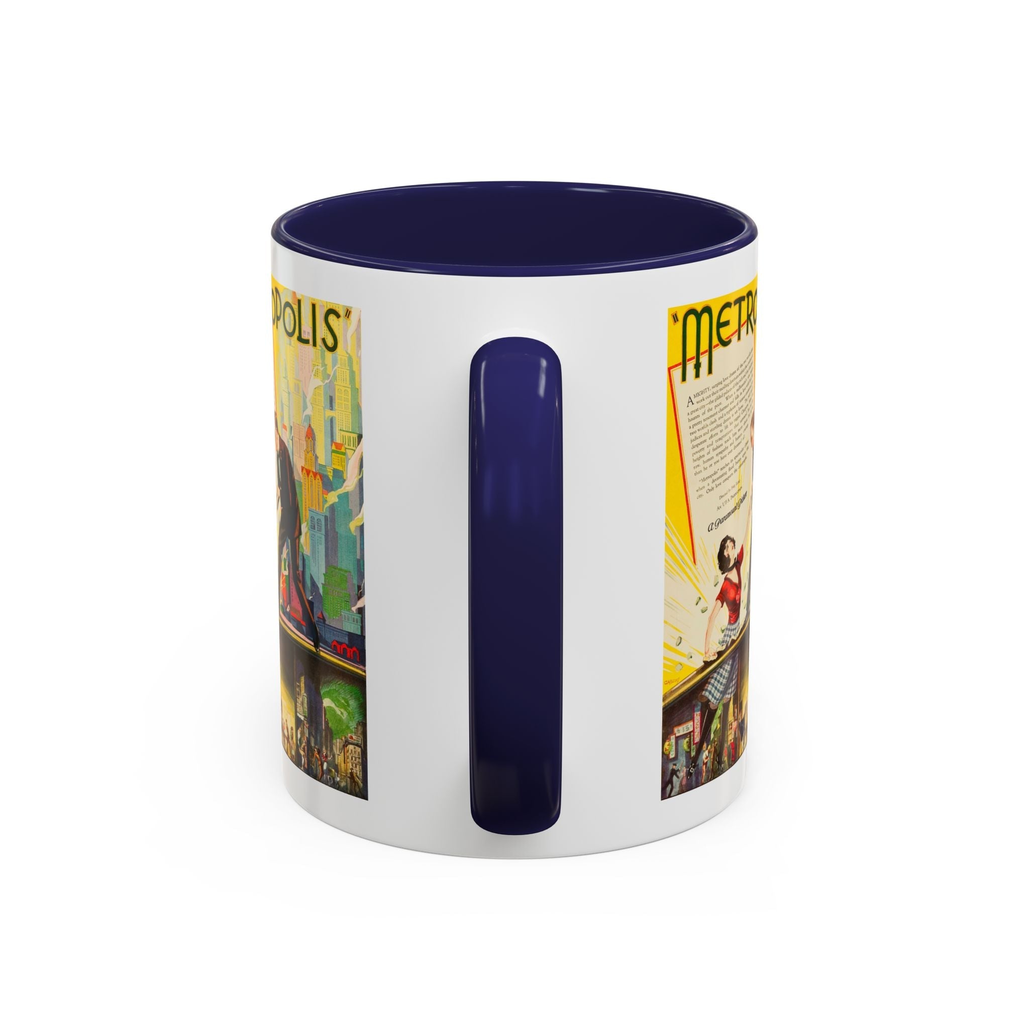 Cult Classic Movie Poster Art Accent Coffee Mug (11, 15oz) - Metropolis U.S. Version 1927 - POPvault