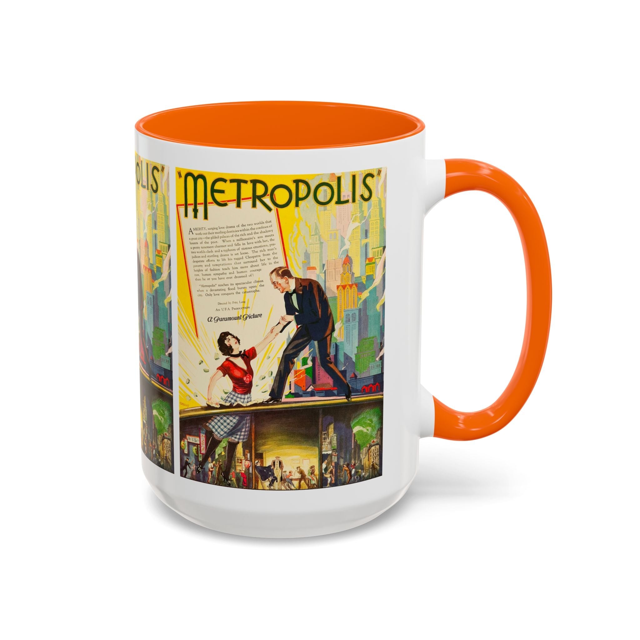Cult Classic Movie Poster Art Accent Coffee Mug (11, 15oz) - Metropolis U.S. Version 1927 - POPvault