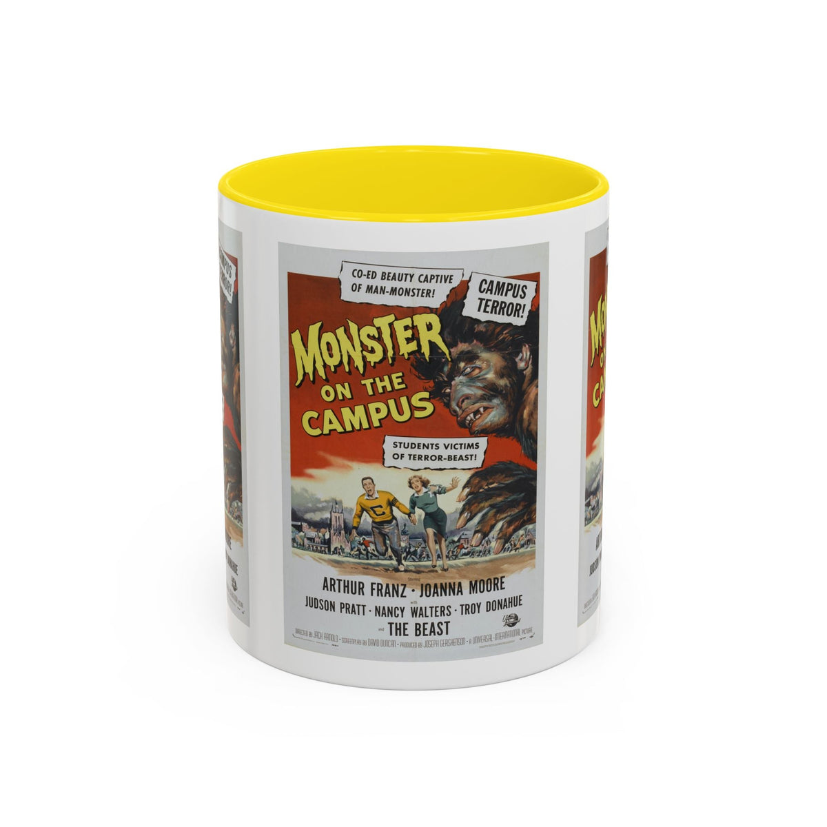 Cult Classic Movie Poster Art Accent Coffee Mug (11, 15oz) - Monster On Campus 1958 - Mug