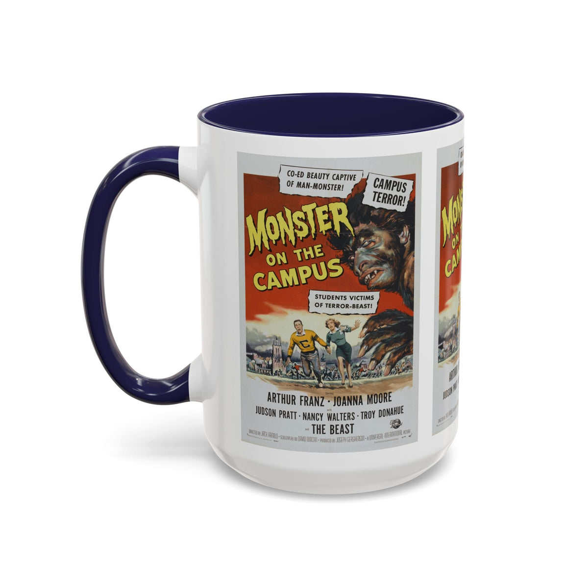 Cult Classic Movie Poster Art Accent Coffee Mug (11, 15oz) - Monster On Campus 1958 - Mug