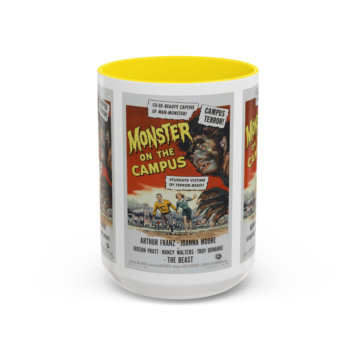 Cult Classic Movie Poster Art Accent Coffee Mug (11, 15oz) - Monster On Campus 1958 - Mug