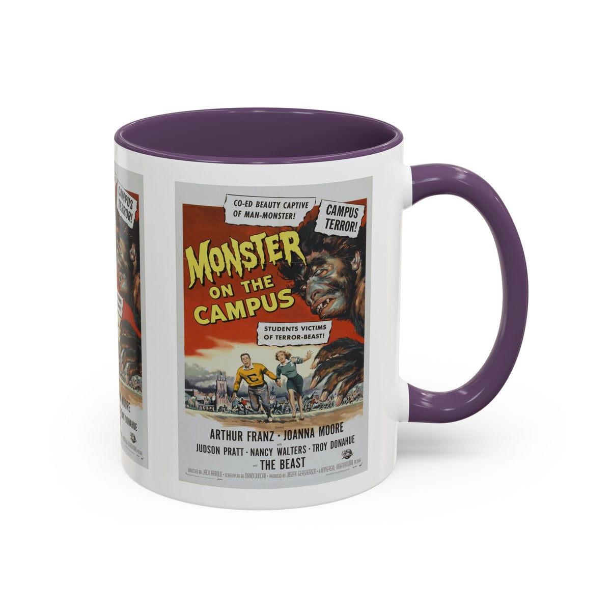 Cult Classic Movie Poster Art Accent Coffee Mug (11, 15oz) - Monster On Campus 1958 - Mug