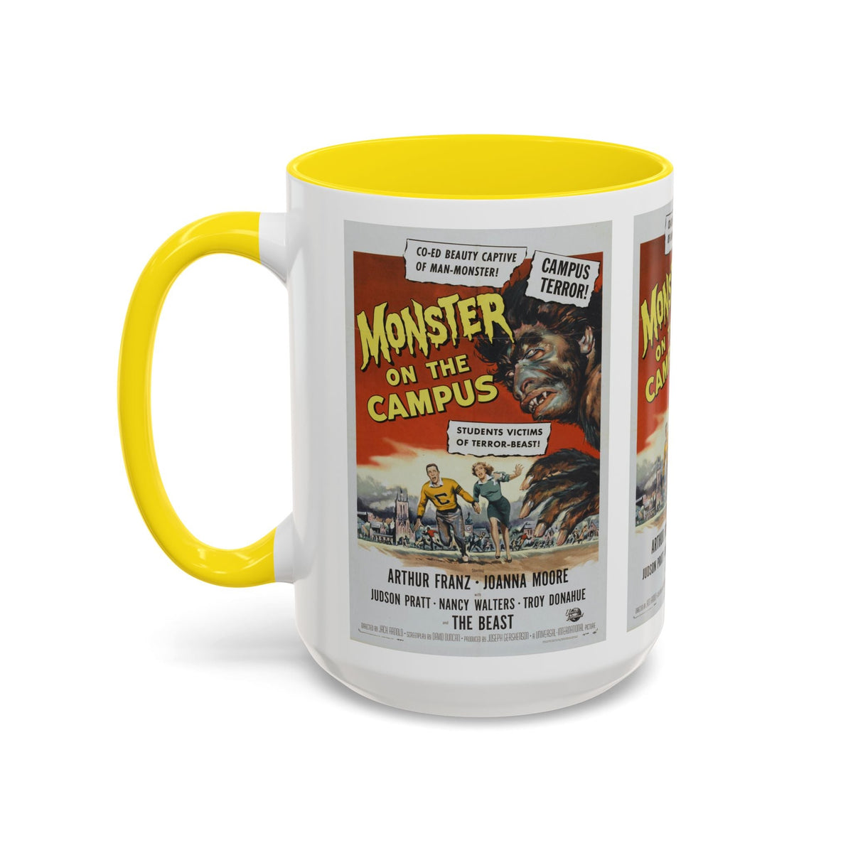 Cult Classic Movie Poster Art Accent Coffee Mug (11, 15oz) - Monster On Campus 1958 - Mug