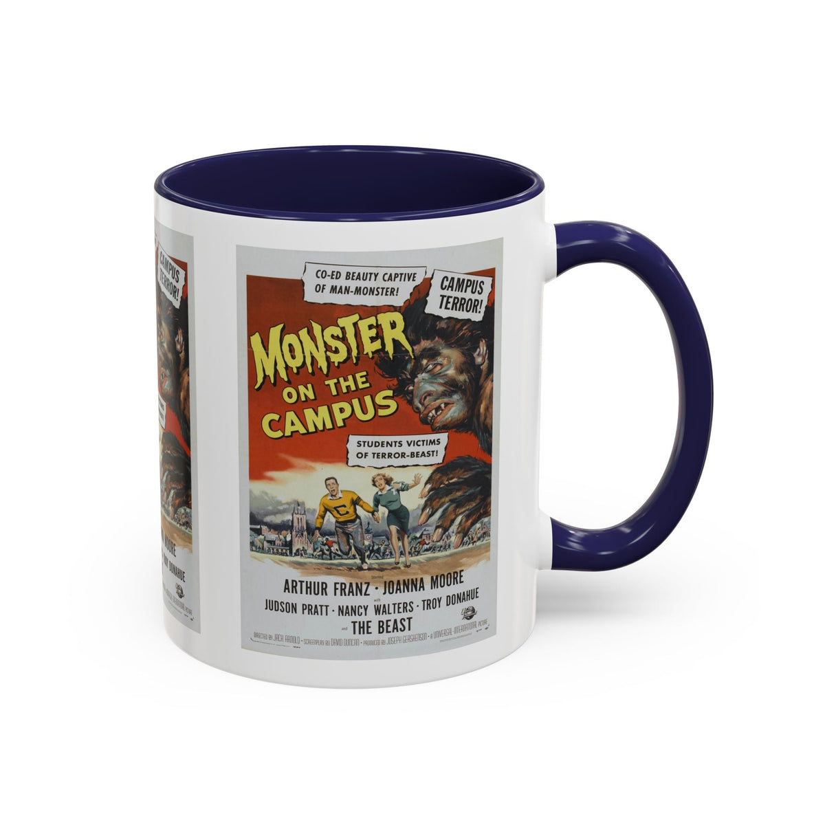 Cult Classic Movie Poster Art Accent Coffee Mug (11, 15oz) - Monster On Campus 1958 - Mug