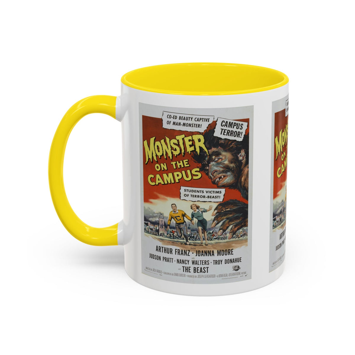 Cult Classic Movie Poster Art Accent Coffee Mug (11, 15oz) - Monster On Campus 1958 - Mug