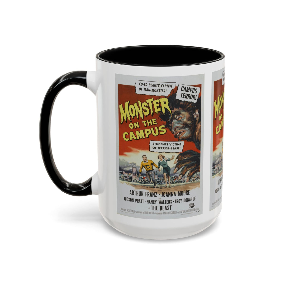 Cult Classic Movie Poster Art Accent Coffee Mug (11, 15oz) - Monster On Campus 1958 - Mug
