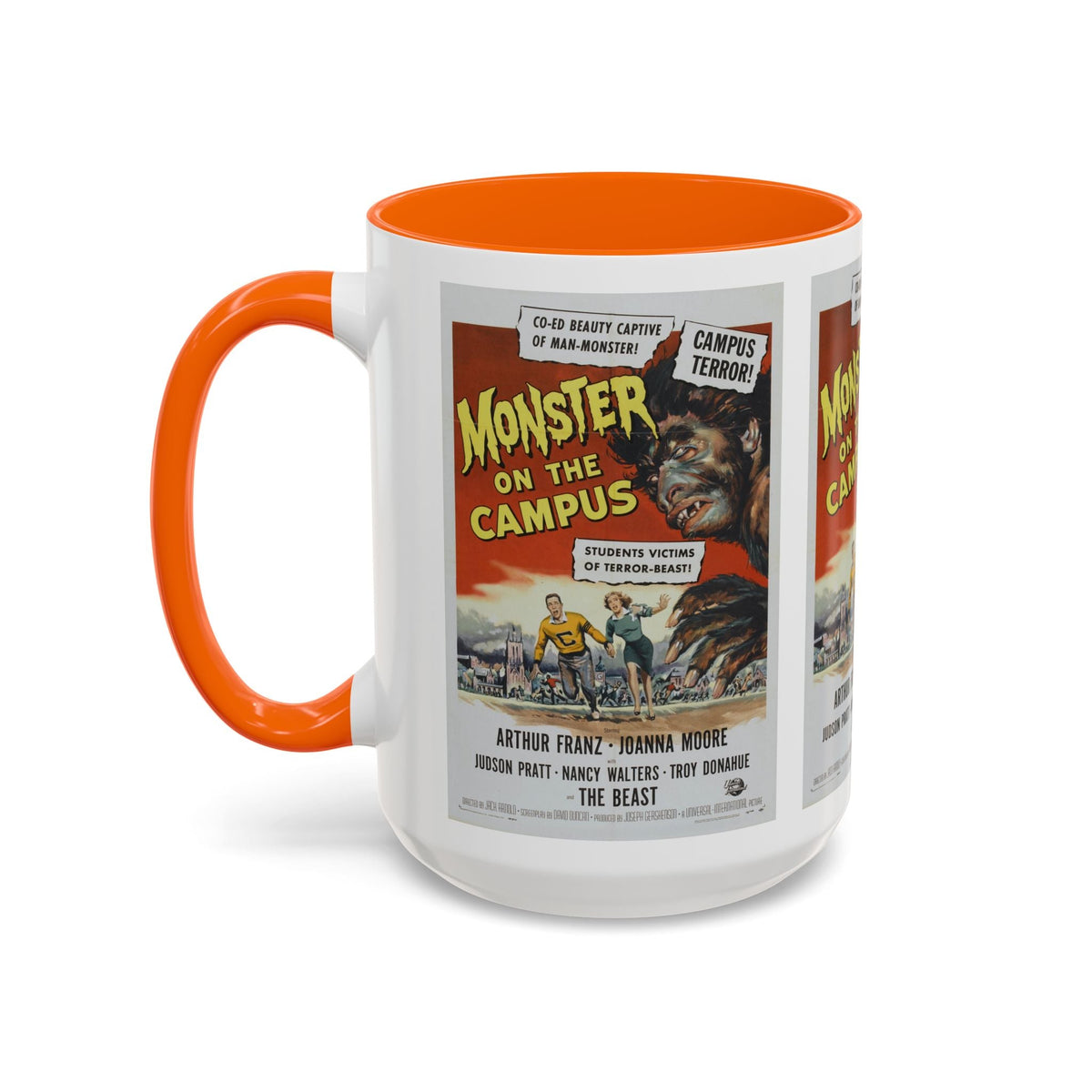 Cult Classic Movie Poster Art Accent Coffee Mug (11, 15oz) - Monster On Campus 1958 - Mug