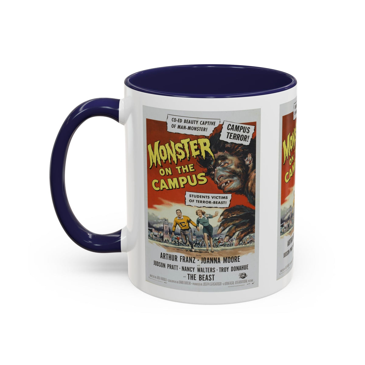Cult Classic Movie Poster Art Accent Coffee Mug (11, 15oz) - Monster On Campus 1958 - Mug