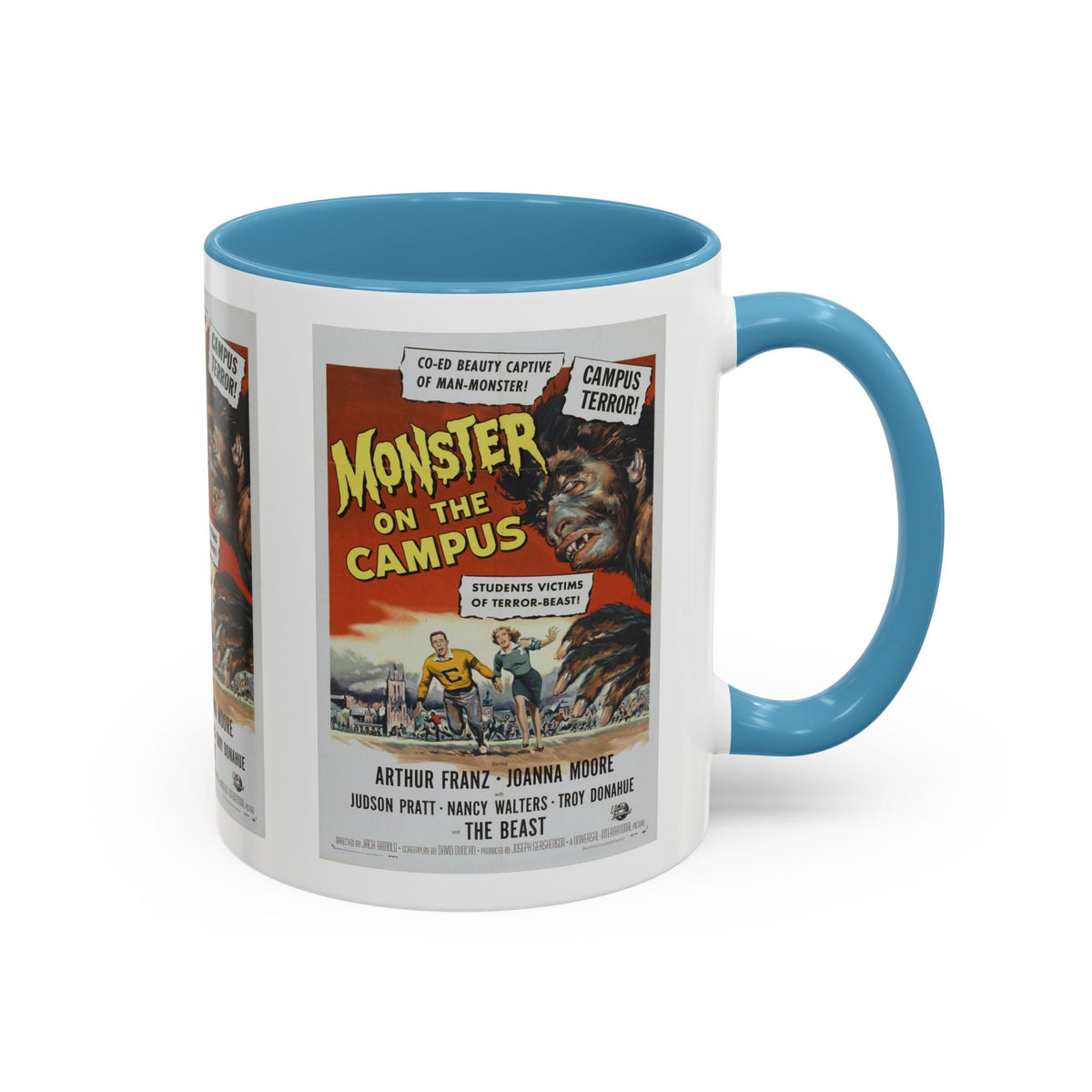 Cult Classic Movie Poster Art Accent Coffee Mug (11, 15oz) - Monster On Campus 1958 - Mug