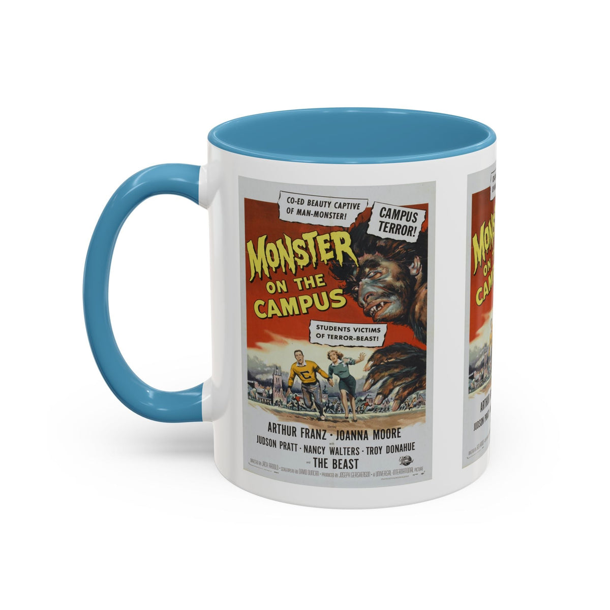 Cult Classic Movie Poster Art Accent Coffee Mug (11, 15oz) - Monster On Campus 1958 - Mug
