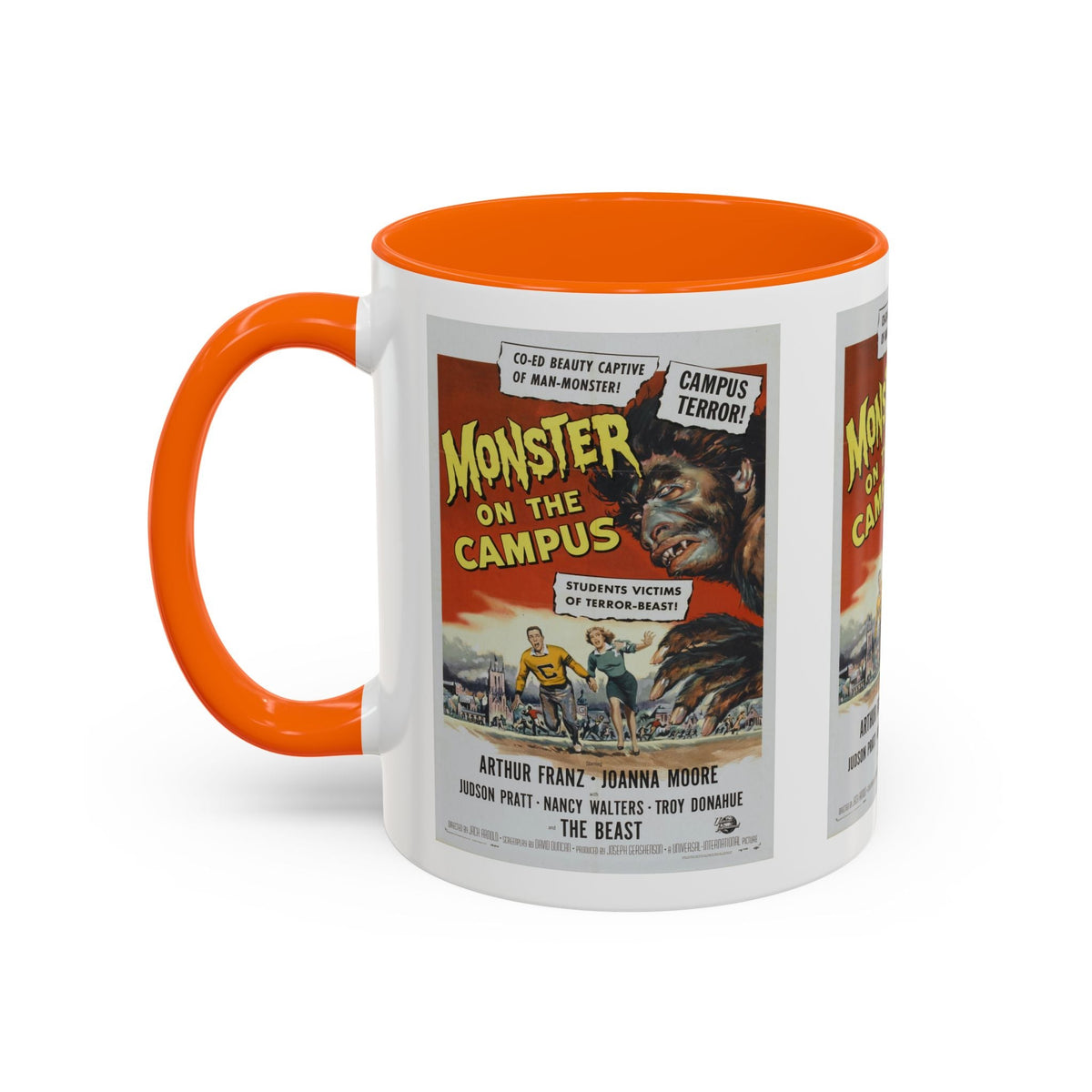 Cult Classic Movie Poster Art Accent Coffee Mug (11, 15oz) - Monster On Campus 1958 - Mug