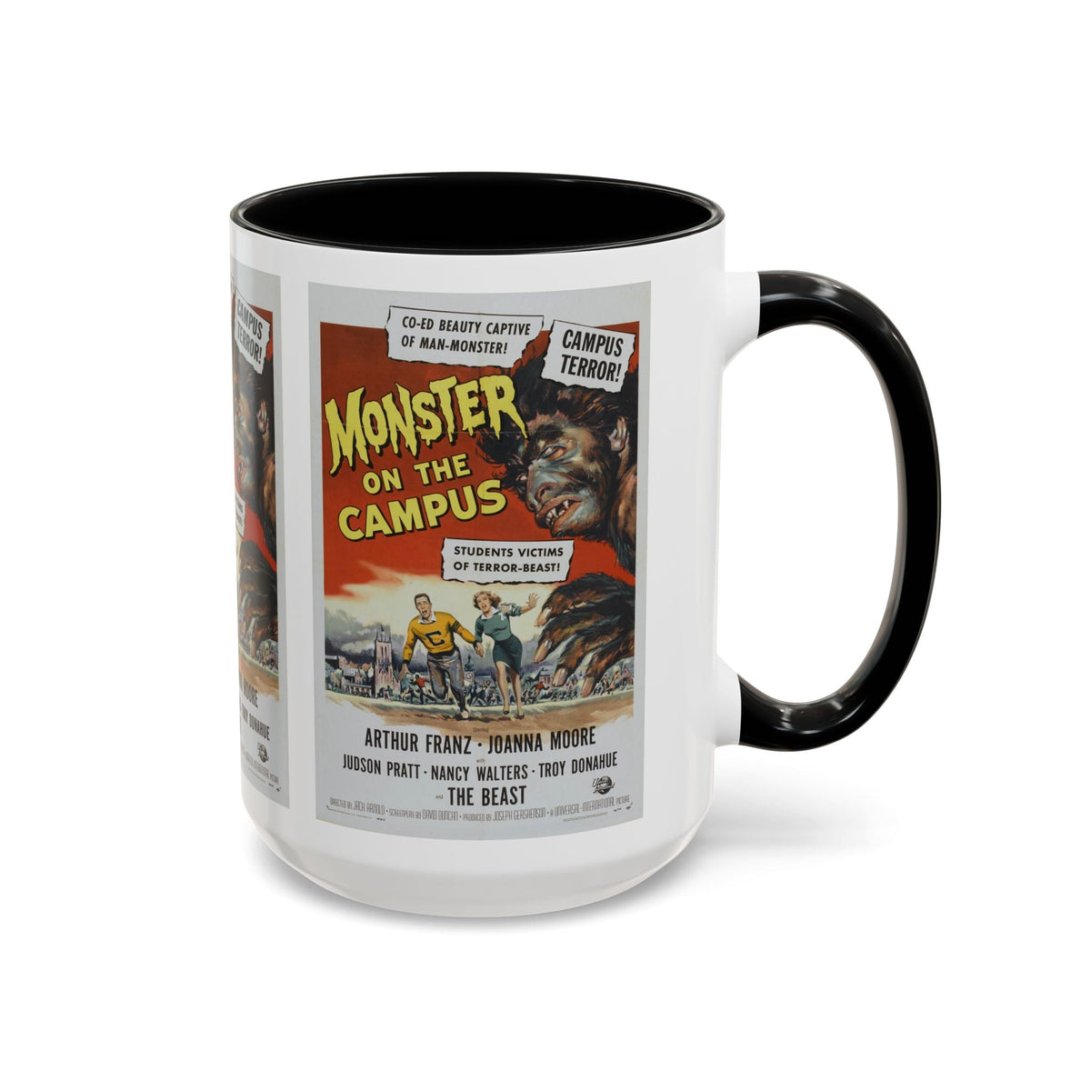 Cult Classic Movie Poster Art Accent Coffee Mug (11, 15oz) - Monster On Campus 1958 - Mug