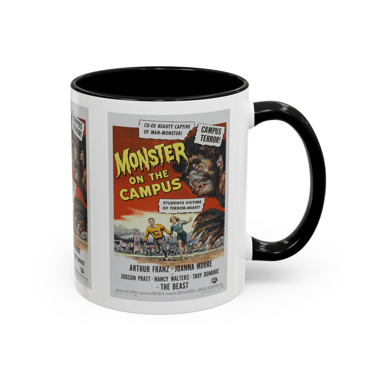 Cult Classic Movie Poster Art Accent Coffee Mug (11, 15oz) - Monster On Campus 1958 - Mug