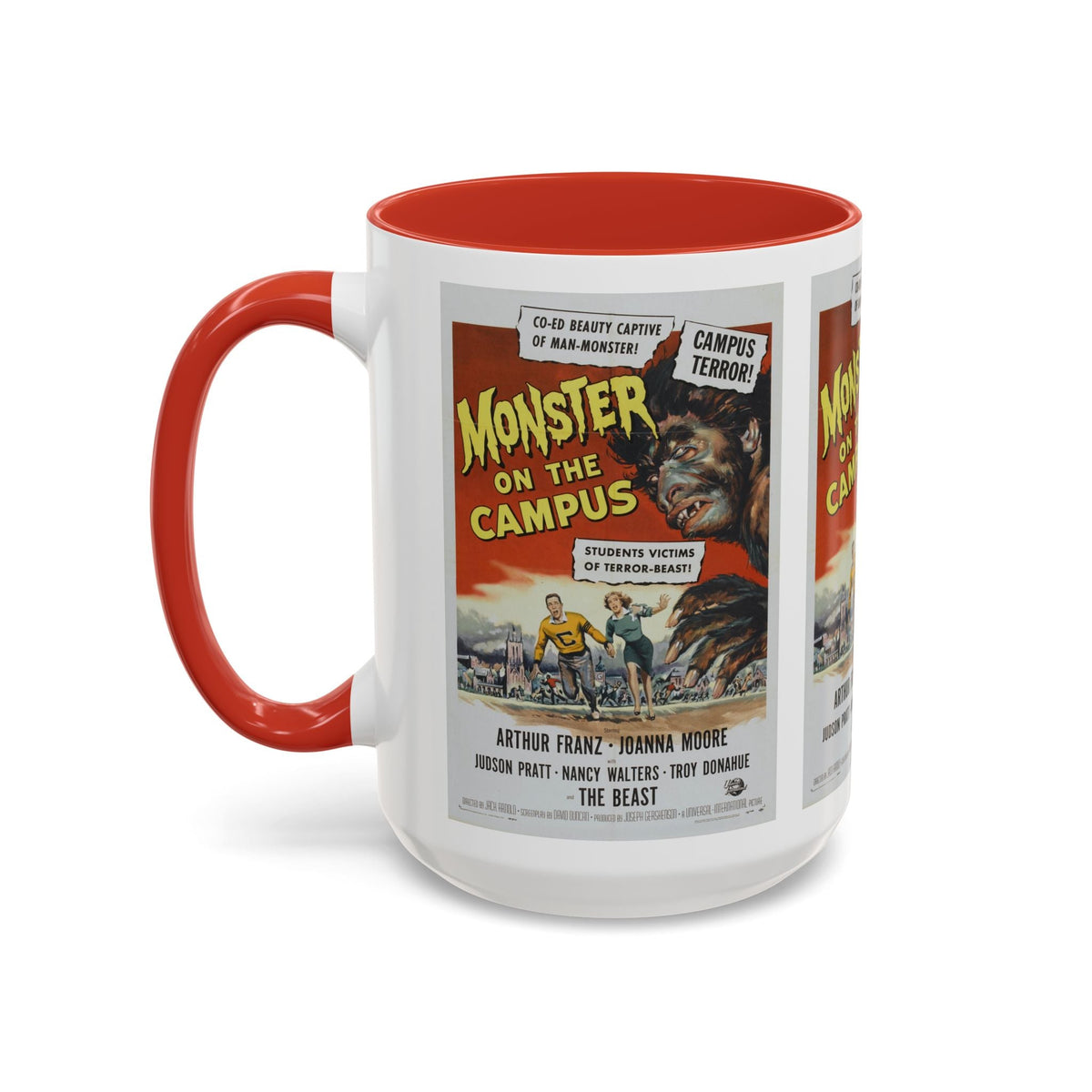 Cult Classic Movie Poster Art Accent Coffee Mug (11, 15oz) - Monster On Campus 1958 - Mug