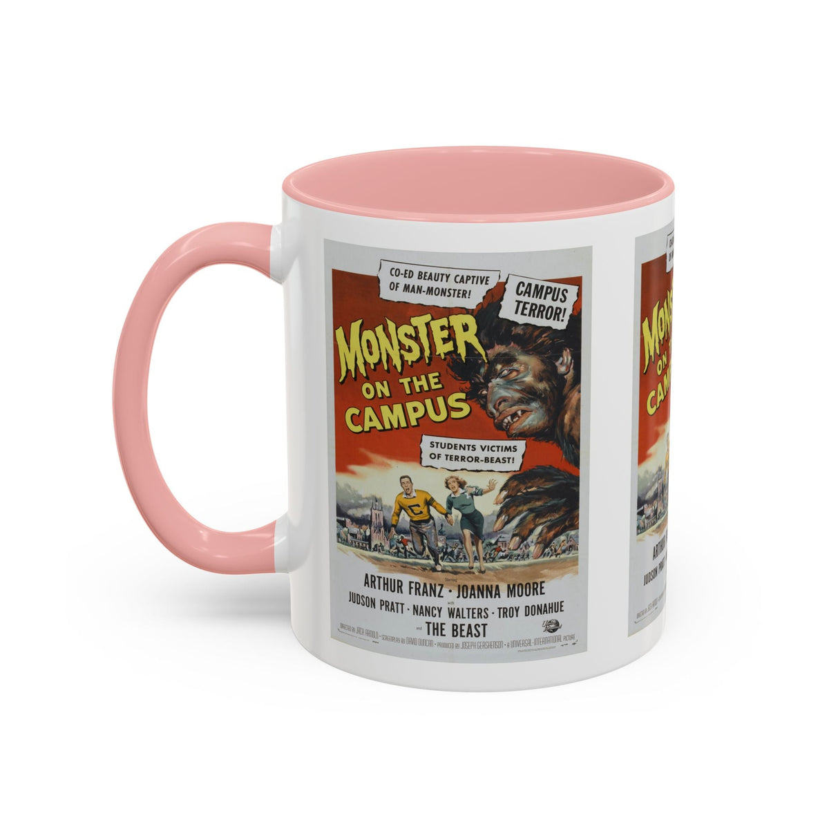Cult Classic Movie Poster Art Accent Coffee Mug (11, 15oz) - Monster On Campus 1958 - Mug