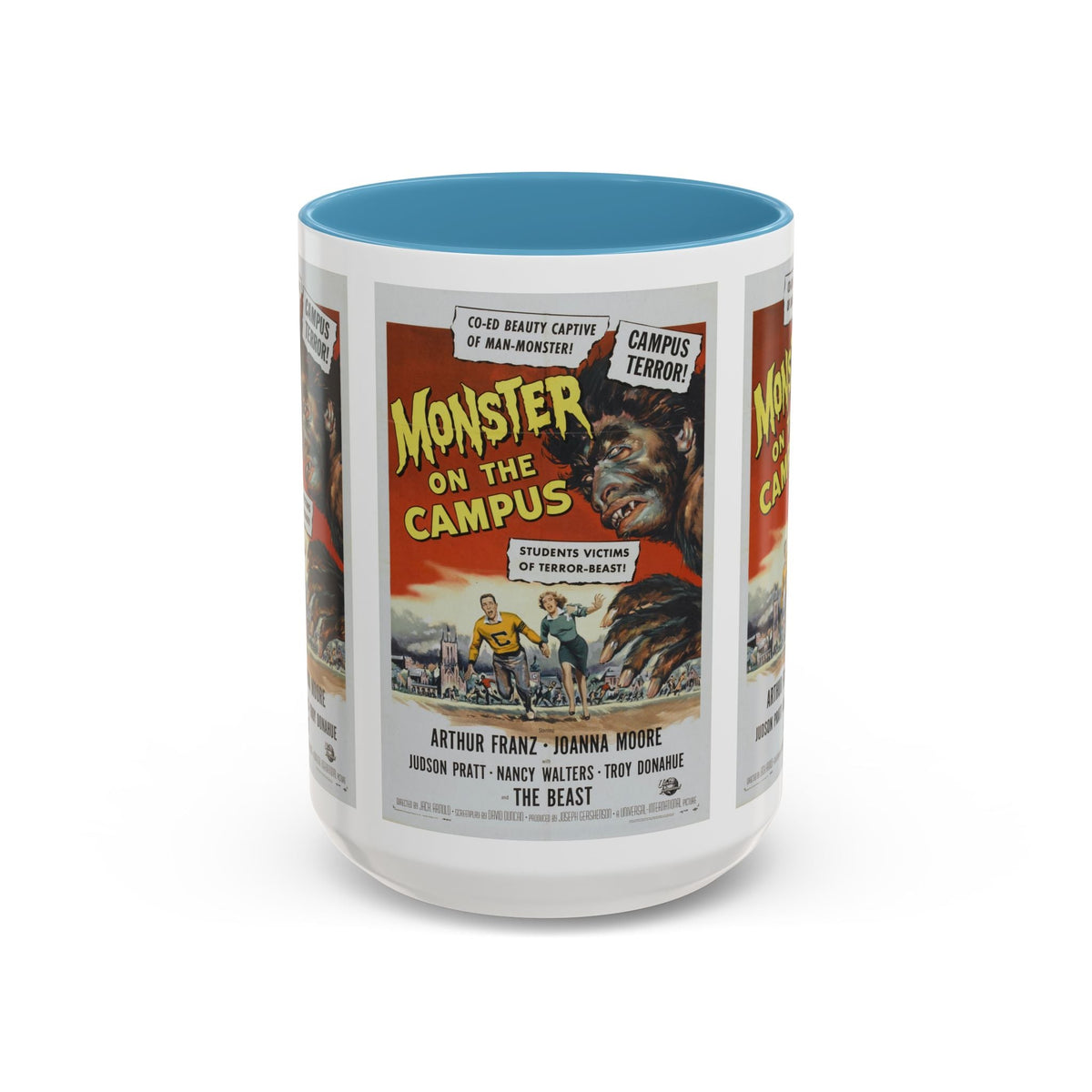 Cult Classic Movie Poster Art Accent Coffee Mug (11, 15oz) - Monster On Campus 1958 - Mug