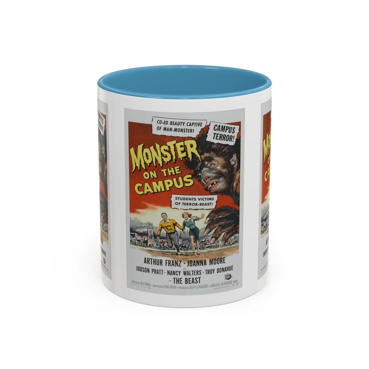 Cult Classic Movie Poster Art Accent Coffee Mug (11, 15oz) - Monster On Campus 1958 - Mug