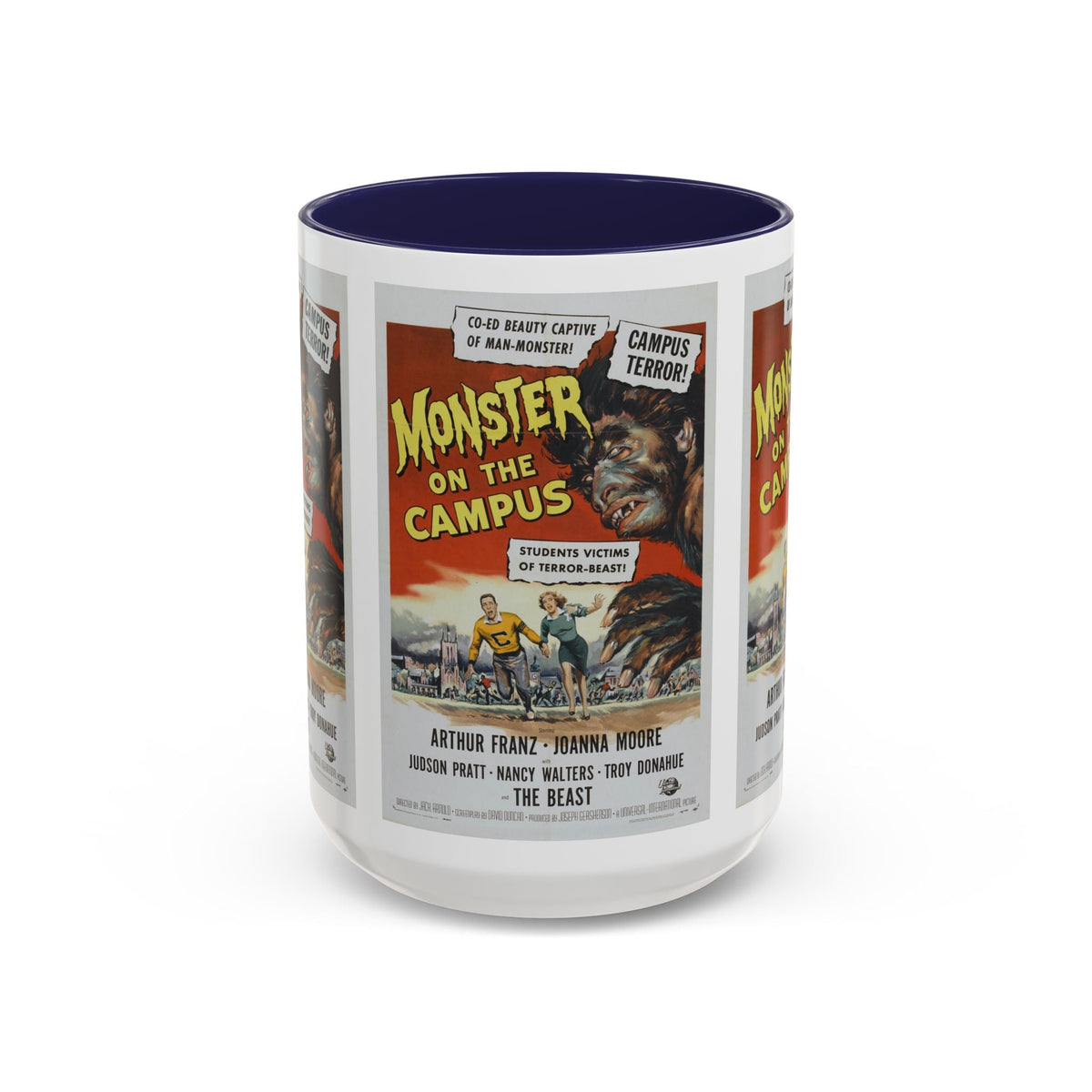 Cult Classic Movie Poster Art Accent Coffee Mug (11, 15oz) - Monster On Campus 1958 - Mug