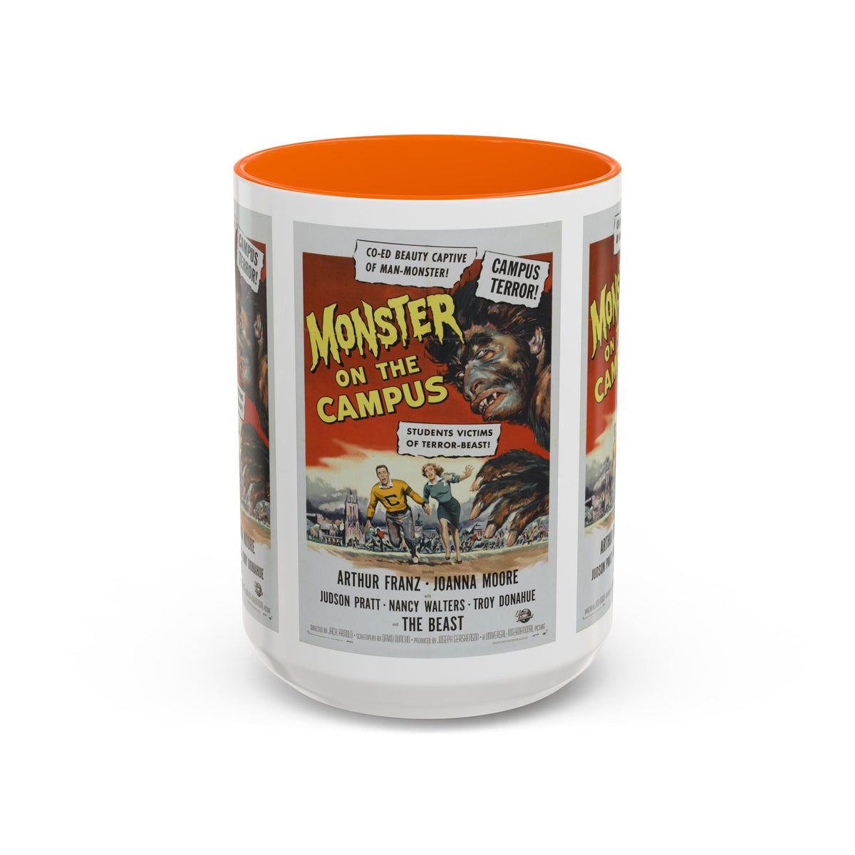 Cult Classic Movie Poster Art Accent Coffee Mug (11, 15oz) - Monster On Campus 1958 - Mug