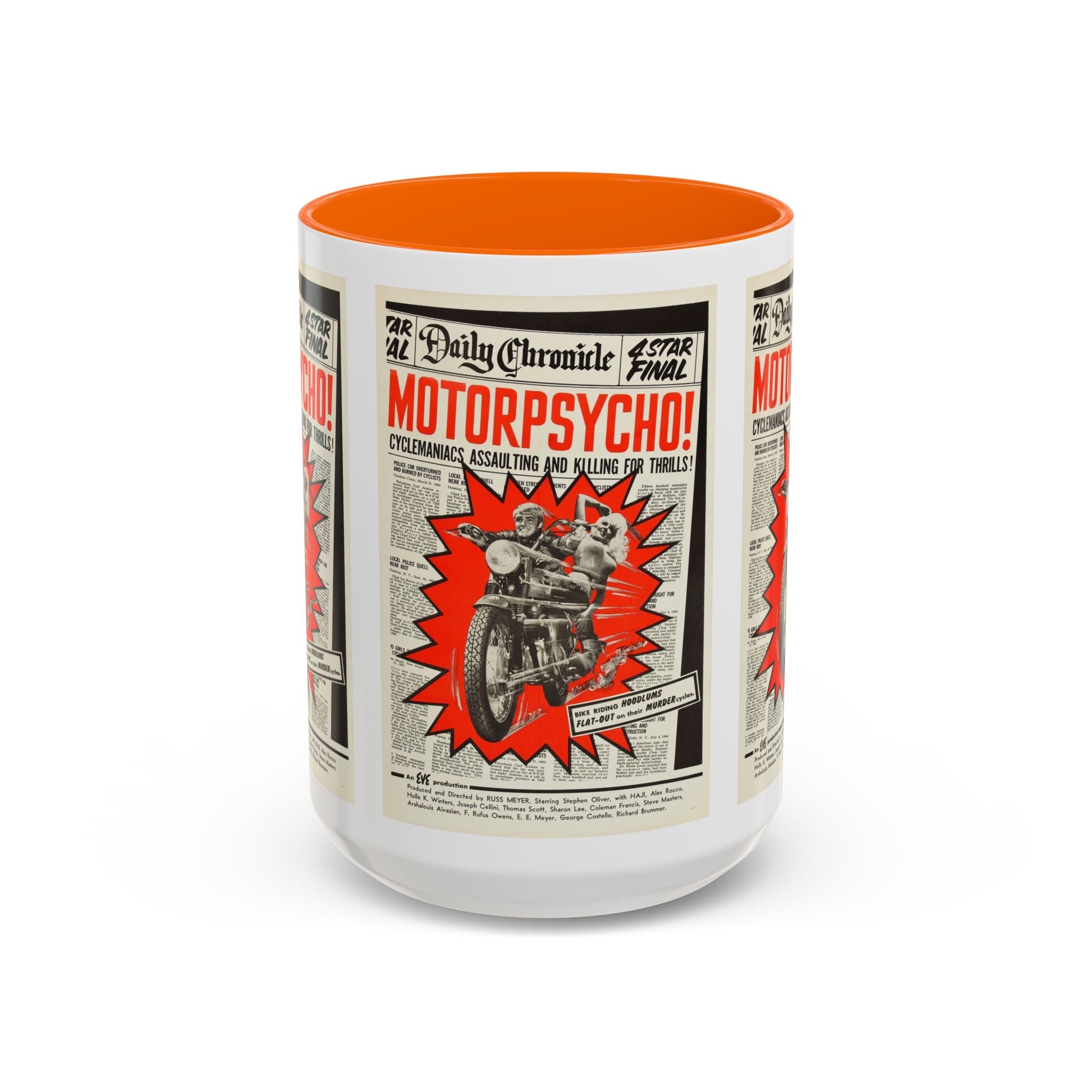 Cult Classic Movie Poster Art Accent Coffee Mug (11, 15oz) - Motor Psycho 1965 - POPvault