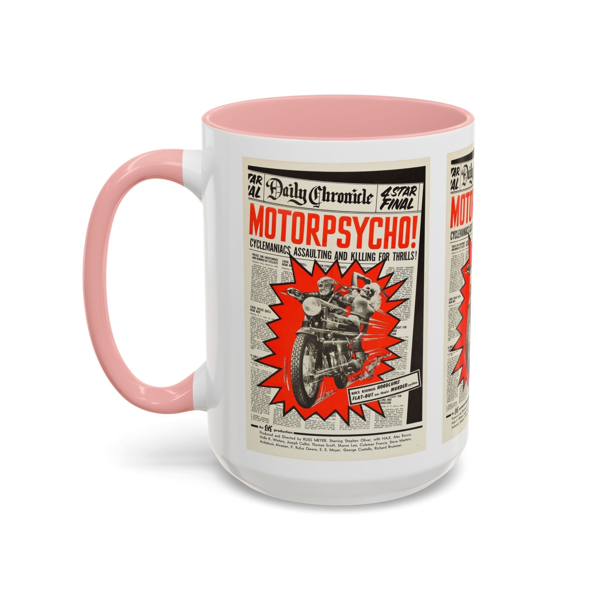 Cult Classic Movie Poster Art Accent Coffee Mug (11, 15oz) - Motor Psycho 1965 - POPvault